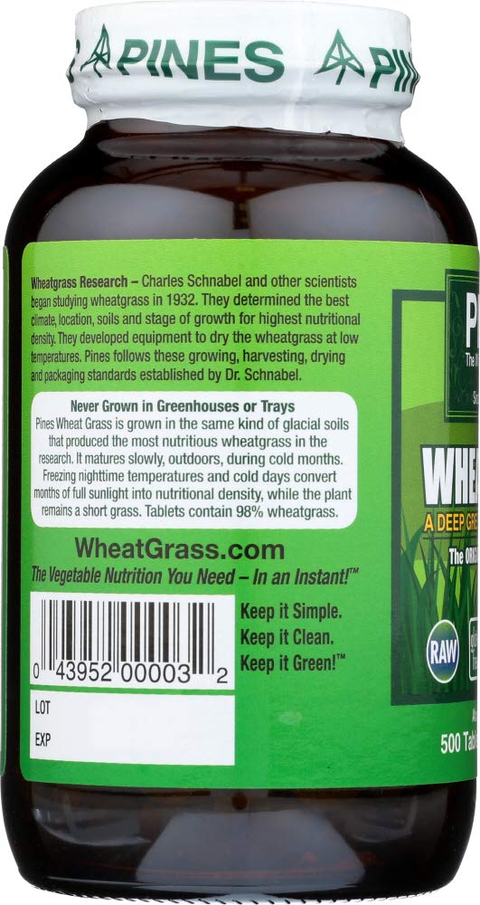Pines International Pines Wheat Grass -- 500 mg - 500 Tablets - Image 4