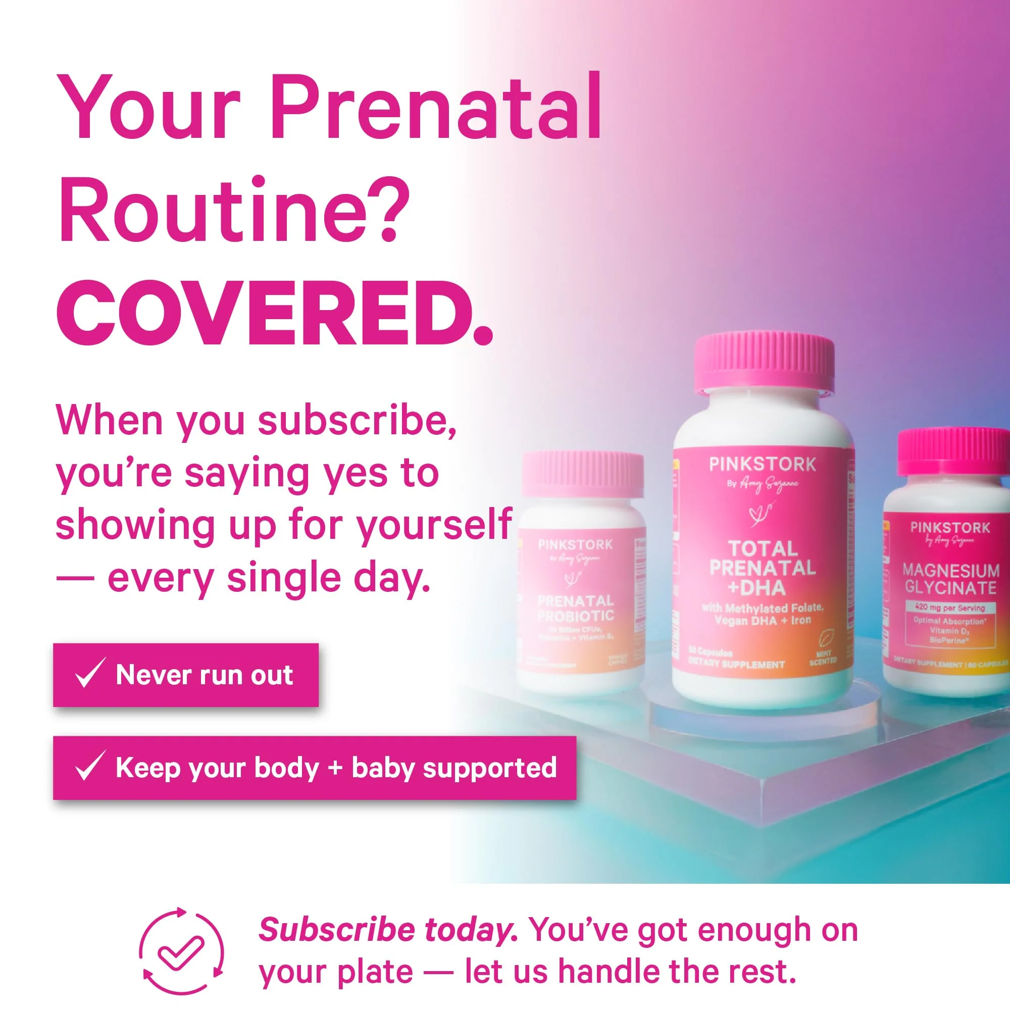 Pink Stork Total Prenatal Vitamins with DHA, Folate, Iron, Choline, and Vitamin B12 - Prenatals for Women to Support Fetal Development, Pregnancy Essentials, Berry Essence, 60 Capsules, 1 Month Supply - Image 7