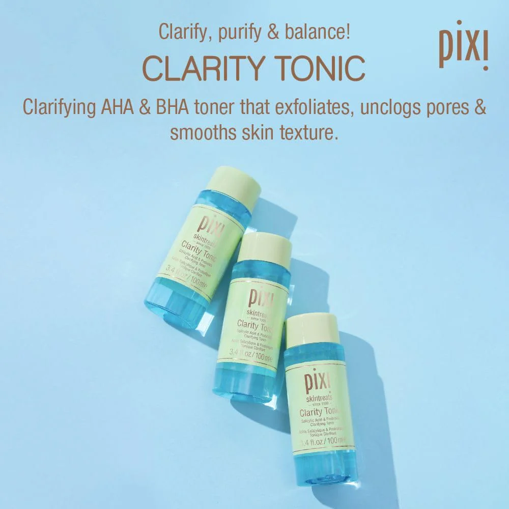 Pixi Beauty Clarity Tonic 100ml, AHA & BHA Toner | Minimize Pores, Promote A Clearer, Healthier Complexion, 3.4 Fl Oz - Image 10