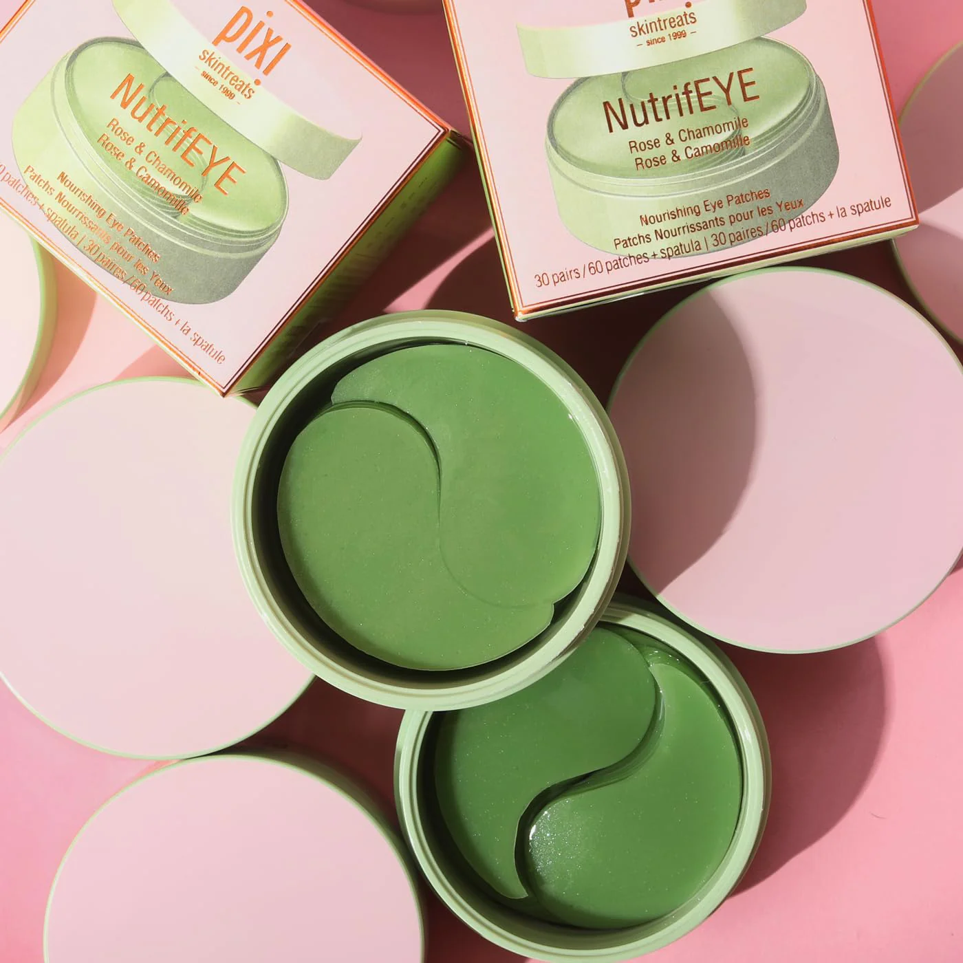 Pixi Beauty NutrifEYE Soothing Rose Under Eye Gel Patches | Eye Masks for Puffy Eyes with Rose, Aloe Vera, and Chamomile to Hydrate, Calm, and Depuff | 30 pairs / 60 patches - Image 4