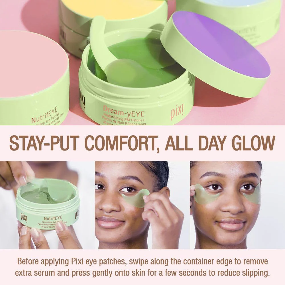 Pixi Beauty NutrifEYE Soothing Rose Under Eye Gel Patches | Eye Masks for Puffy Eyes with Rose, Aloe Vera, and Chamomile to Hydrate, Calm, and Depuff | 30 pairs / 60 patches - Image 8