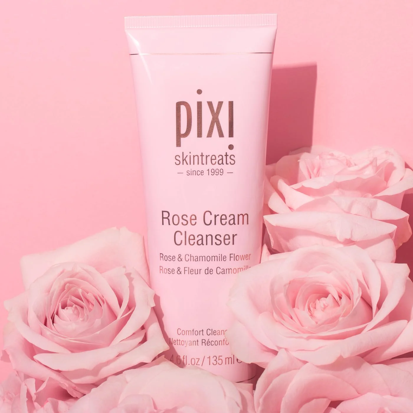 Pixi Beauty Rose Cream Cleanser 135ml | Mineral Rich Soothing and Gentle Cleanser | Rose Flower Oil Moisturizes | Suitable For Sensitive Skin | 4.57 Fl Oz - Image 6