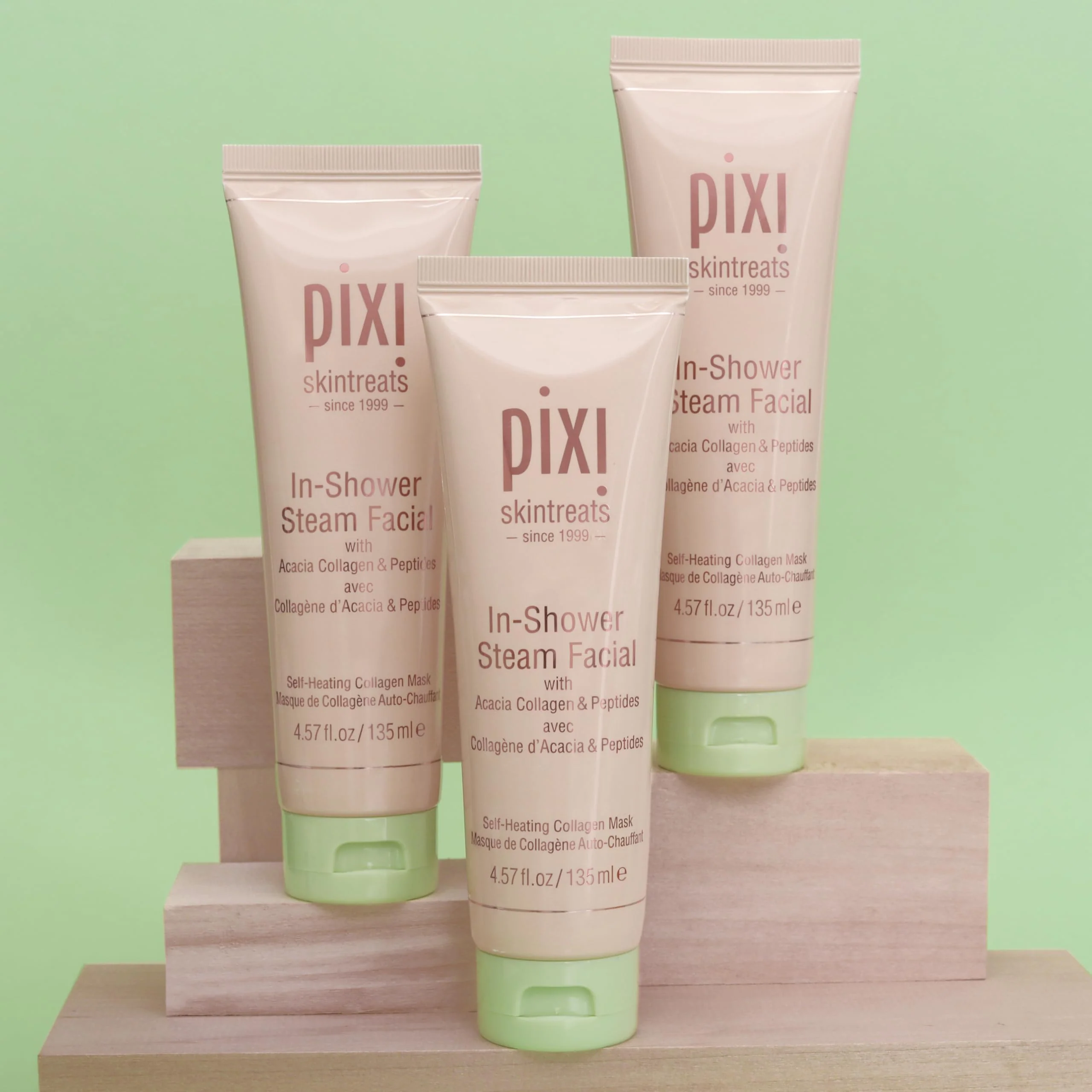 Pixi In-Shower Steam Facial | Gel-to Oil Cleanser for Radiant Skin | Deeply Nourishes, Softens & Tones | Self-heating for Use in Shower or Bath | 4.6 fl oz/ 135 ml - Image 6