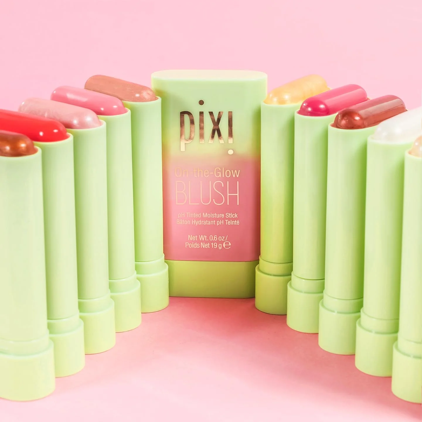 Pixi On-the-Glow Blush - Ruby, Hydrating Tinted Moisture Blush Stick with Ginseng, Aloe Vera & Fruit Extracts, For Cheeks & Lips, 19g / 0.6oz, Paraben-Free - Image 2