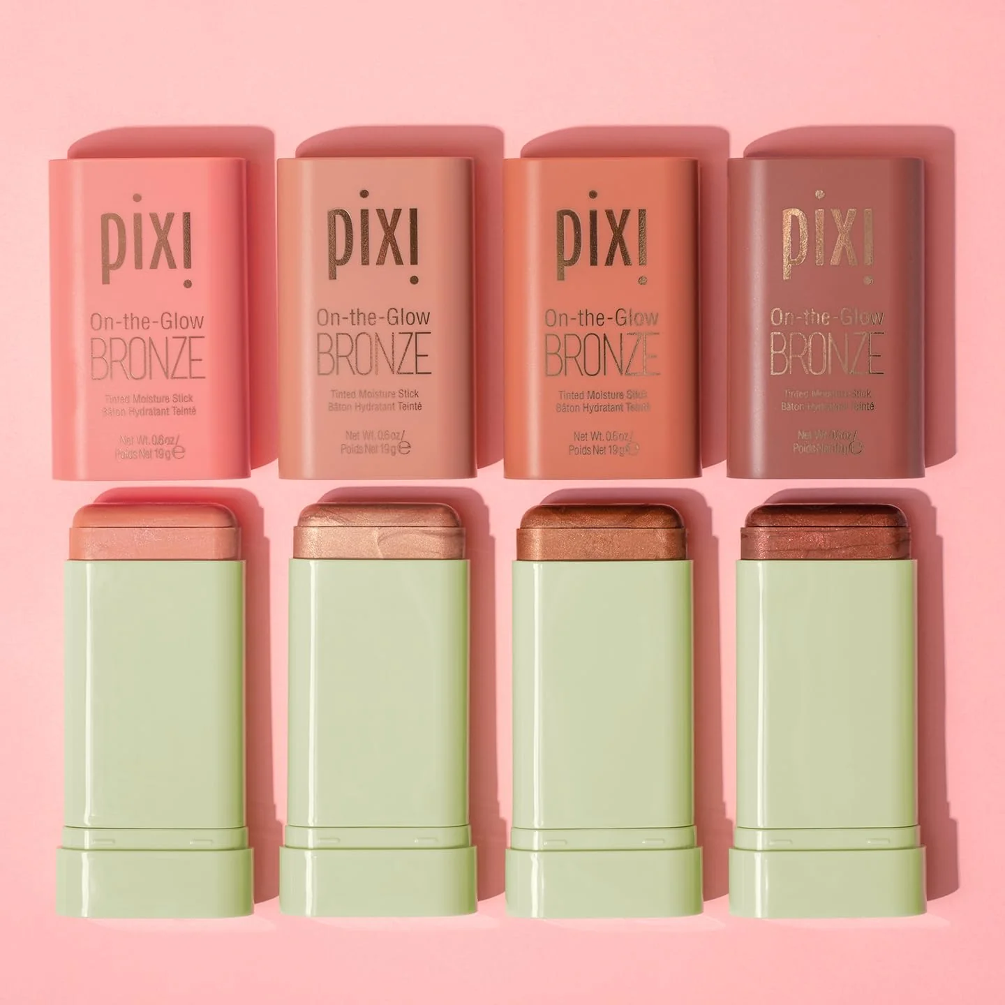 Pixi On-the-Glow Bronze - RichGlow, Hydrating Tinted Moisture Bronzer Stick with Ginseng, Aloe Vera & Fruit Extracts, For Cheeks & Lips, 19g / 0.6oz, Paraben-Free - Image 4