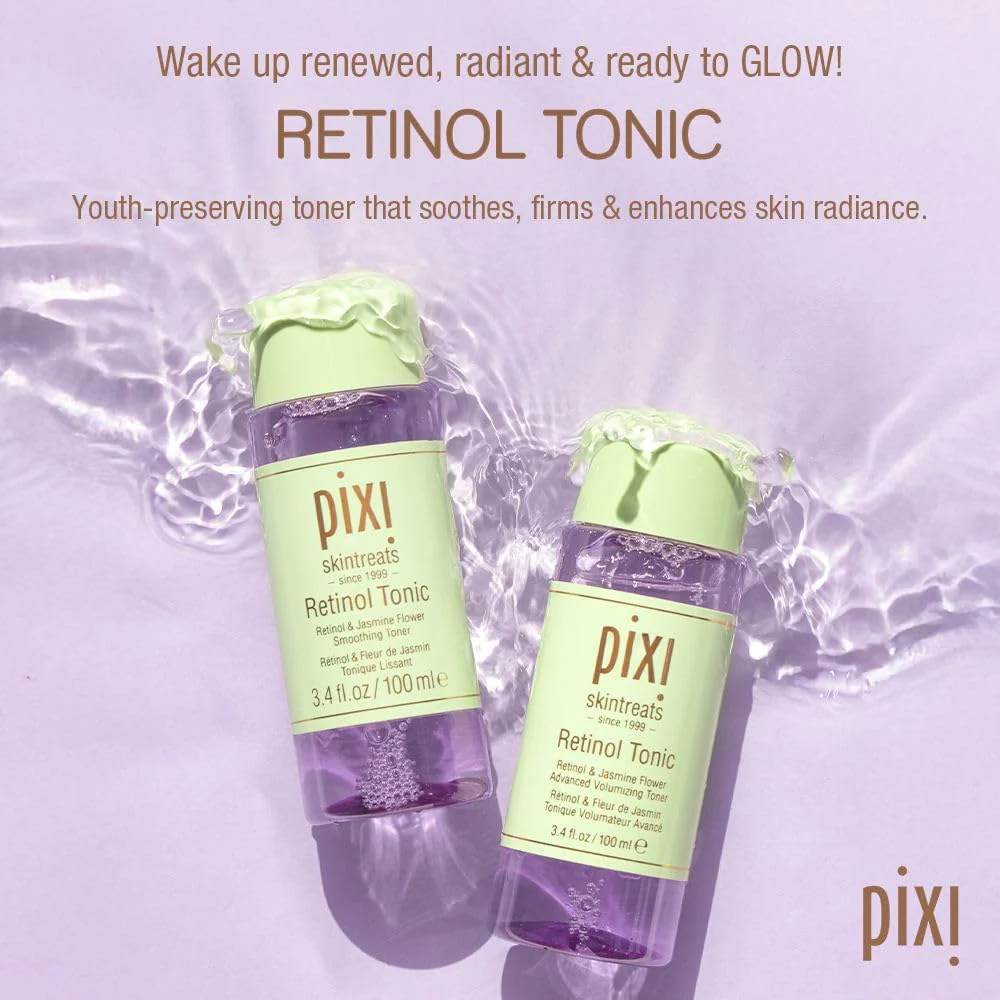 Pixi Retinol Tonic, Smoothing & Firming Facial Toner, Enhanced with Peptides to Boost Collagen Production, Alcohol-Free Daily Rejuvenating Toner, 250 ml / 8.5 fl oz - Image 10