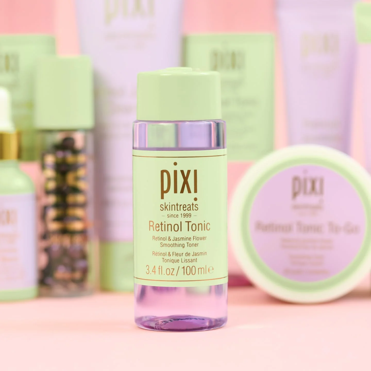 Pixi Retinol Tonic to-Go, Smoothing & Firming Toning, Enhanced with Peptides to Boost Collagen Production, Alcohol-Free Daily Rejuvenating Toner On The Go, 60 Pads - Image 5