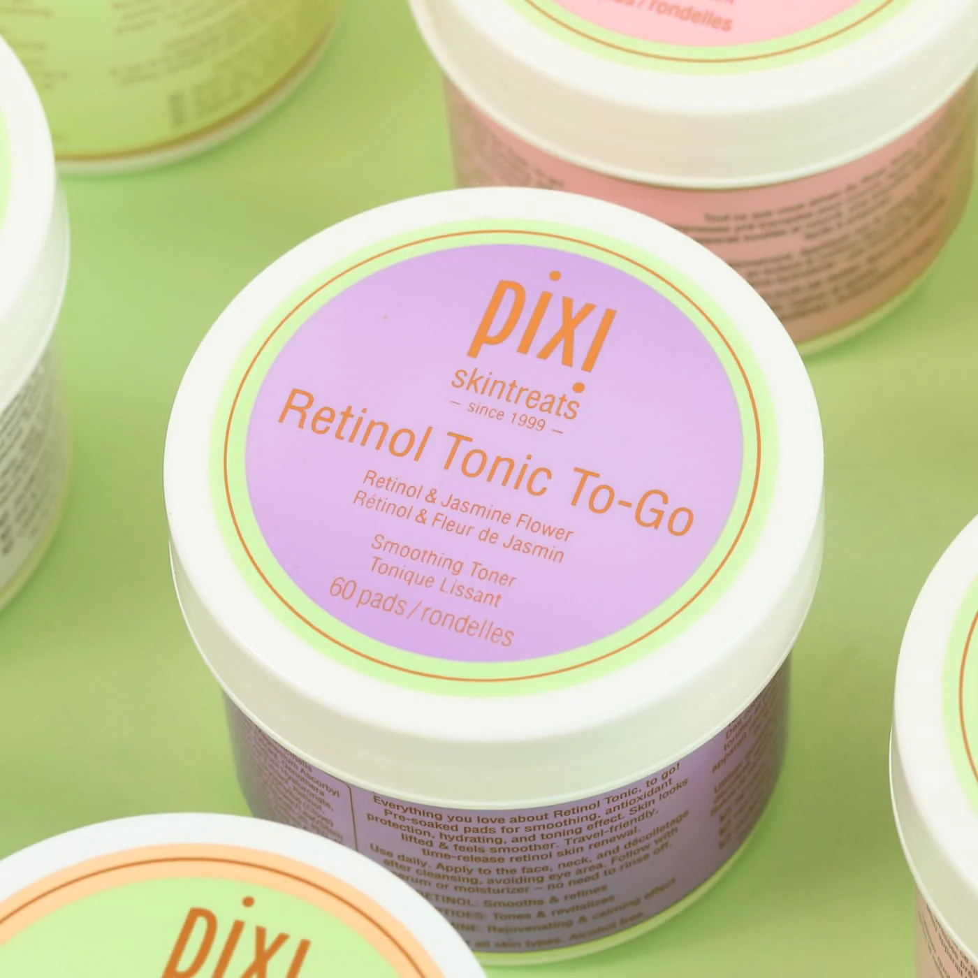 Pixi Retinol Tonic to-Go, Smoothing & Firming Toning, Enhanced with Peptides to Boost Collagen Production, Alcohol-Free Daily Rejuvenating Toner On The Go, 60 Pads - Image 7