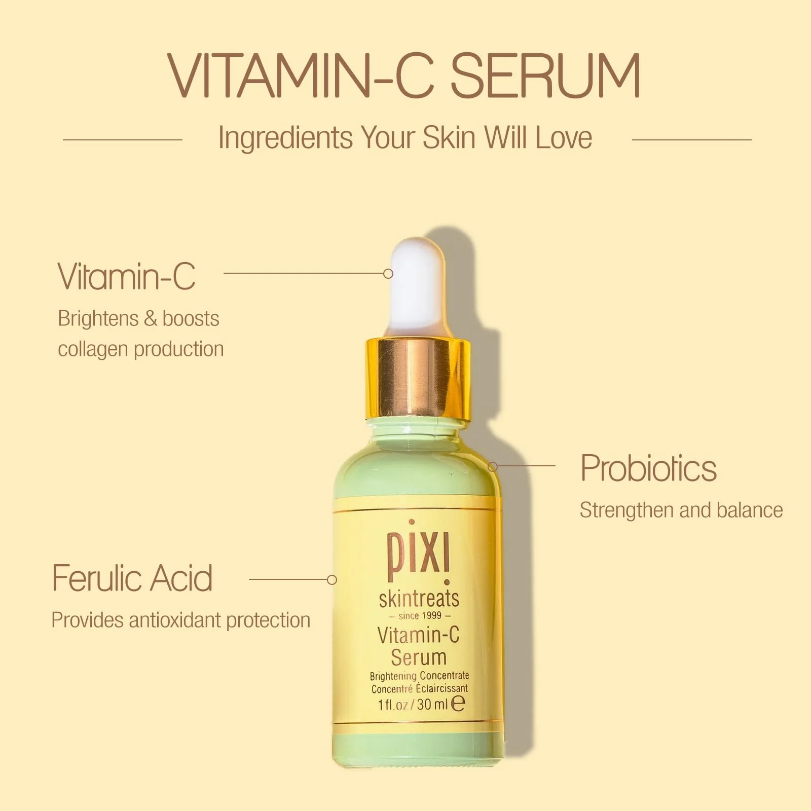 Pixi Vitamin-C Serum | Brightening Daily Vitamin-C Serum For Radiant Skin | Maintain A Youthful Complexion | 1.01 Fl Oz - Image 7