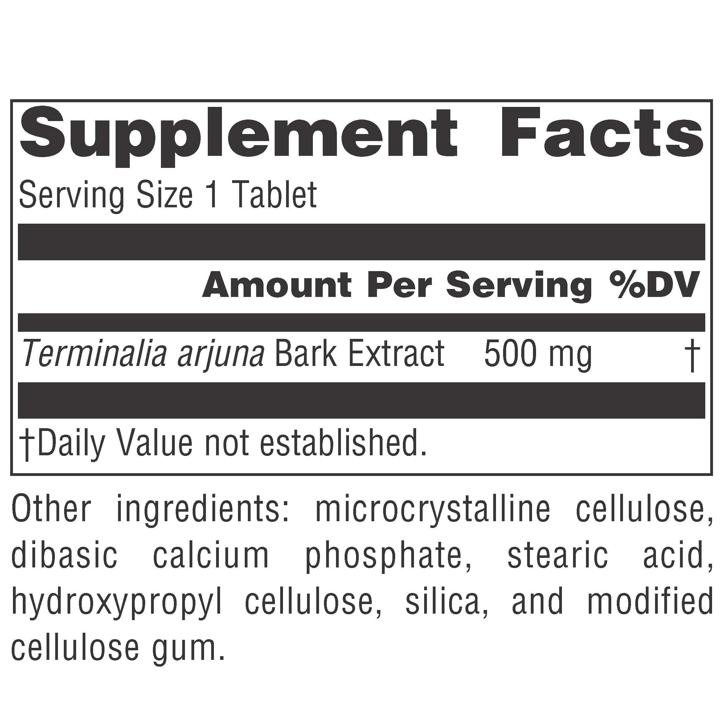 PLANETARY HERBALS Arjuna Full Spectrum Ayurvedic Nutritional Supplement, 550 Mg, 120 Count - Image 3