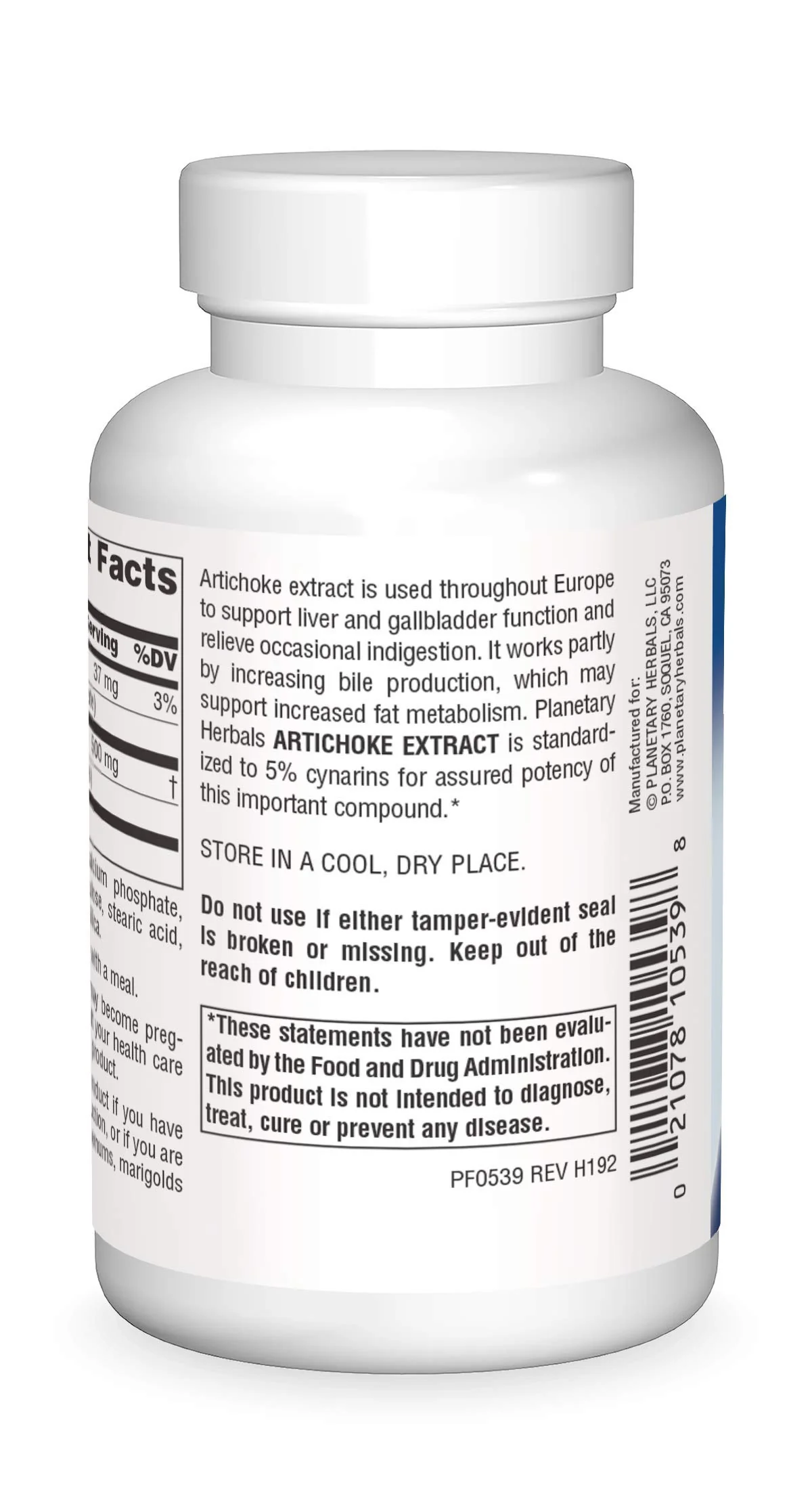 Planetary Herbals Artichoke Extract Tablets, 500 mg, 120 Count - Image 3