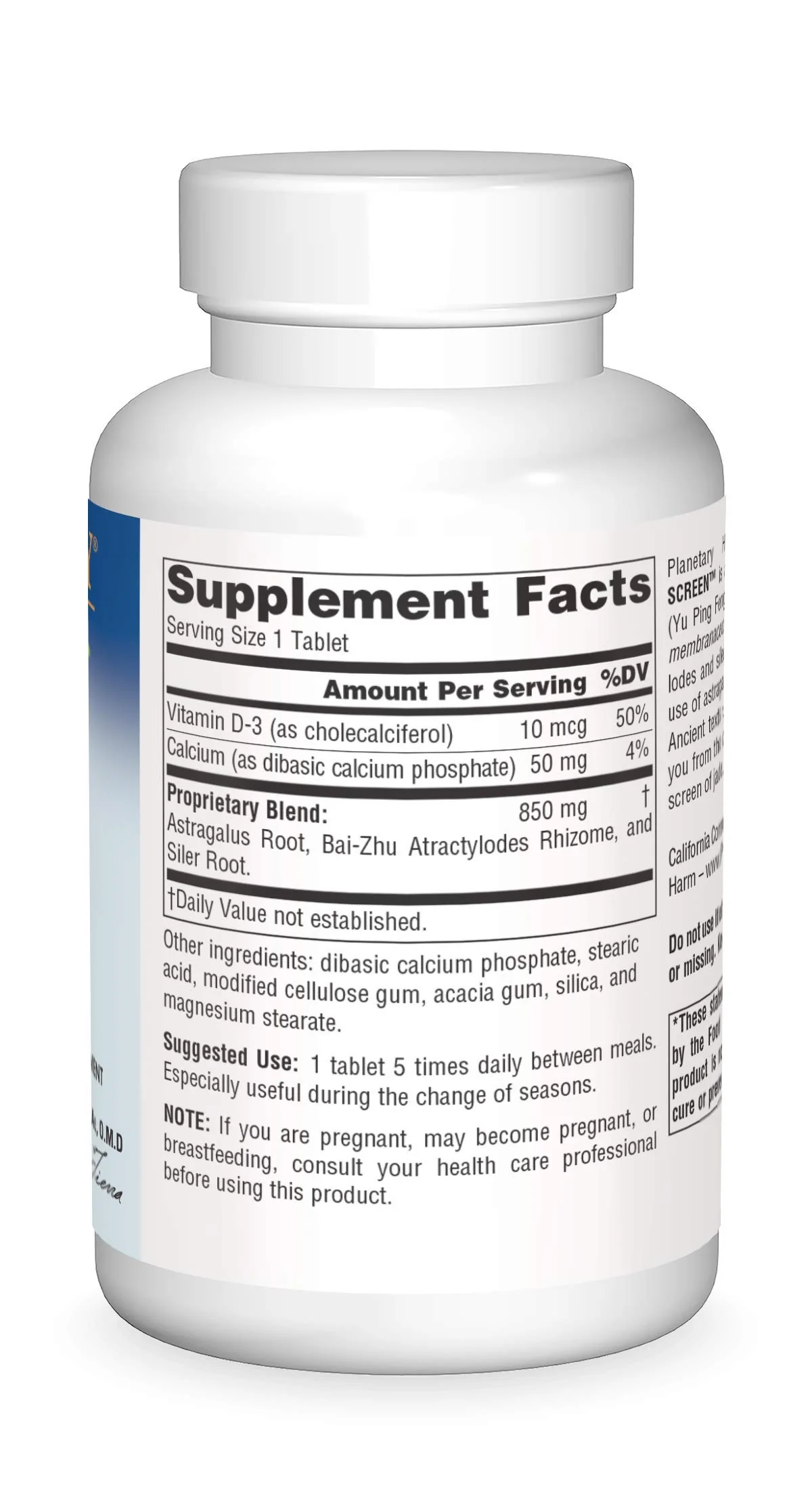Planetary Herbals Astragalus Jade Screen 850mg, Supports Immune Defenses* - 100 Tablets - Image 4