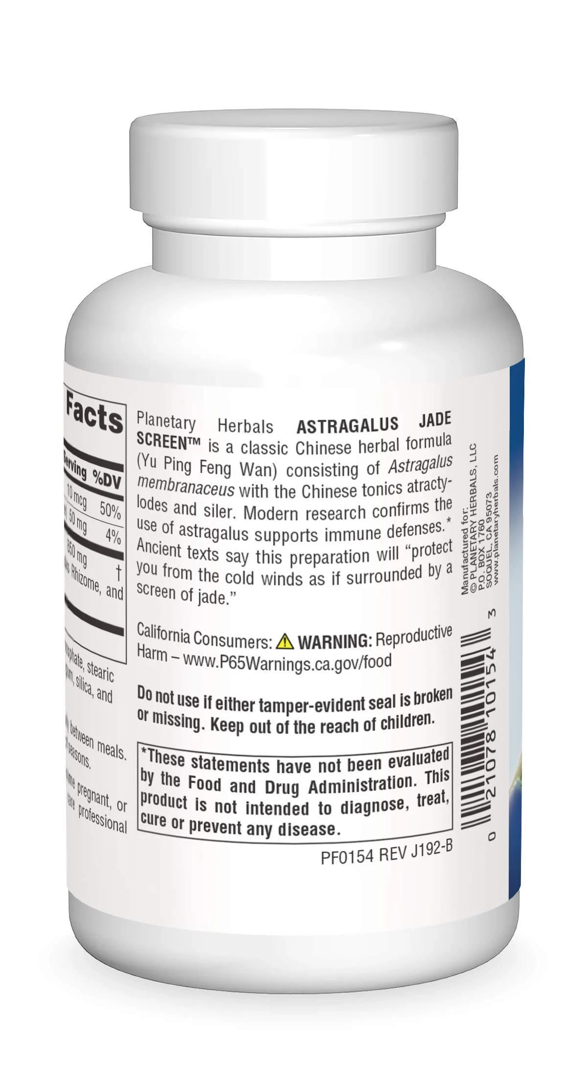 Planetary Herbals Astragalus Jade Screen 850mg, Supports Immune Defenses* - 100 Tablets - Image 5