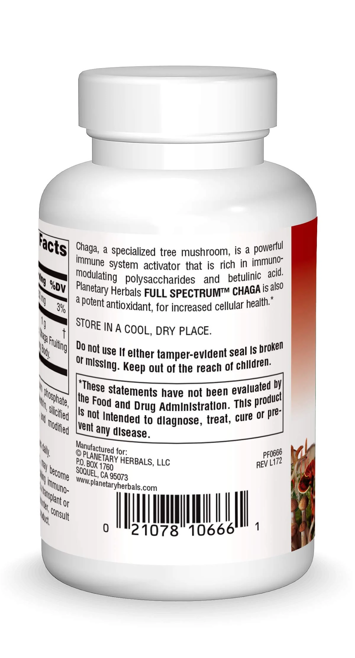 Planetary Herbals Chaga Full Spectrum, Enhance Cellular Immunity, 120 Count (Pack of 1) - Image 2