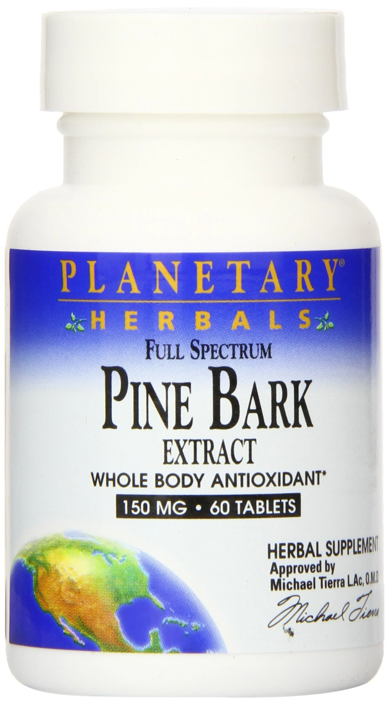 Planetary Herbals FS Pine Bark Extract Tablets, 150 mg, 60 Count - Image 3
