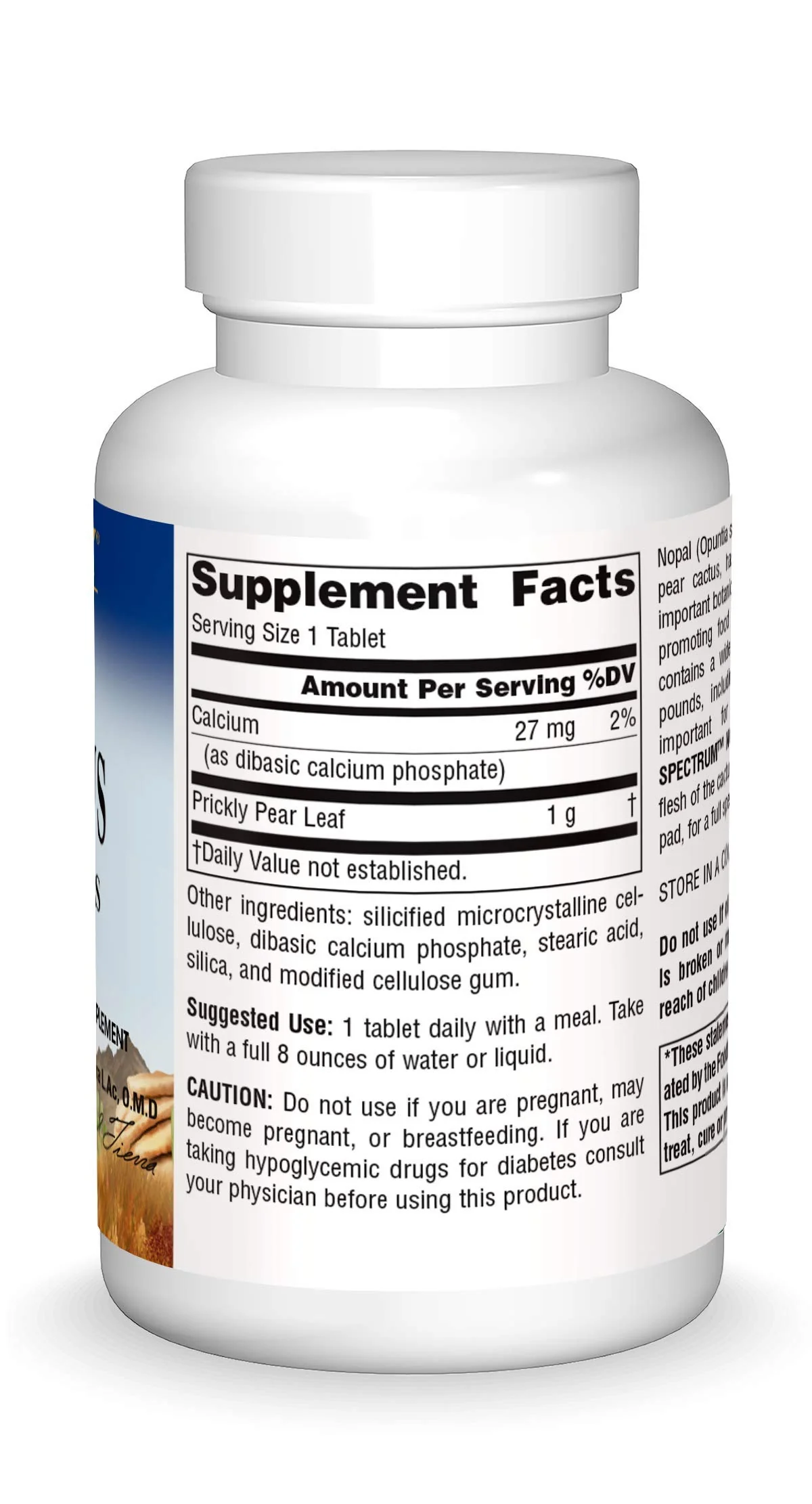 Planetary Herbals Full Spectrum Nopal Cactus 1000mg Prickly Pear Cactus Antioxidant - 100% Natural - 60 Tablets - Image 3