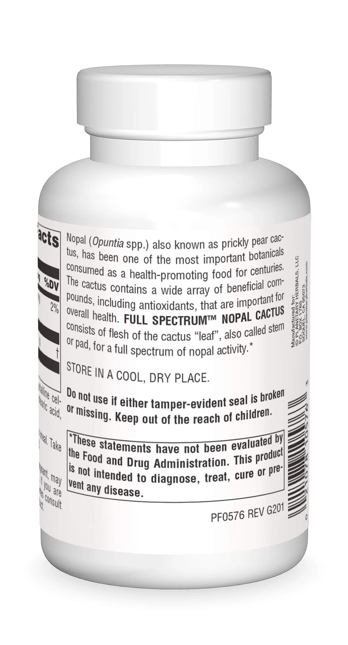 Planetary Herbals Full Spectrum Nopal Cactus, Prickly Pear Cactus, 1000 mg, with Prickley Pear Leaf - 120 Tablets - Image 2