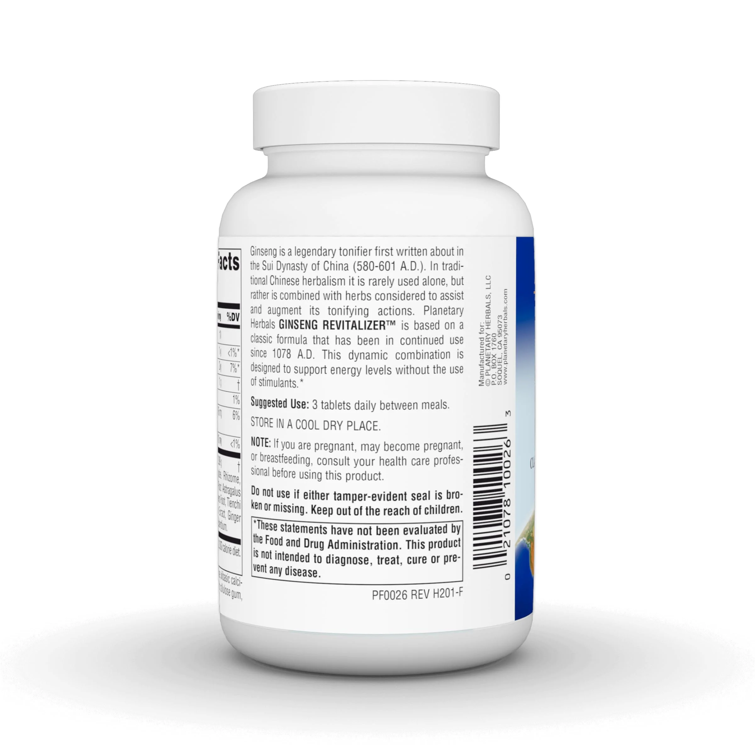 Planetary Herbals Ginseng Revitalizer, Classic Chinese Energizing Compound*, 964 mg - 90 Tablets - Image 4
