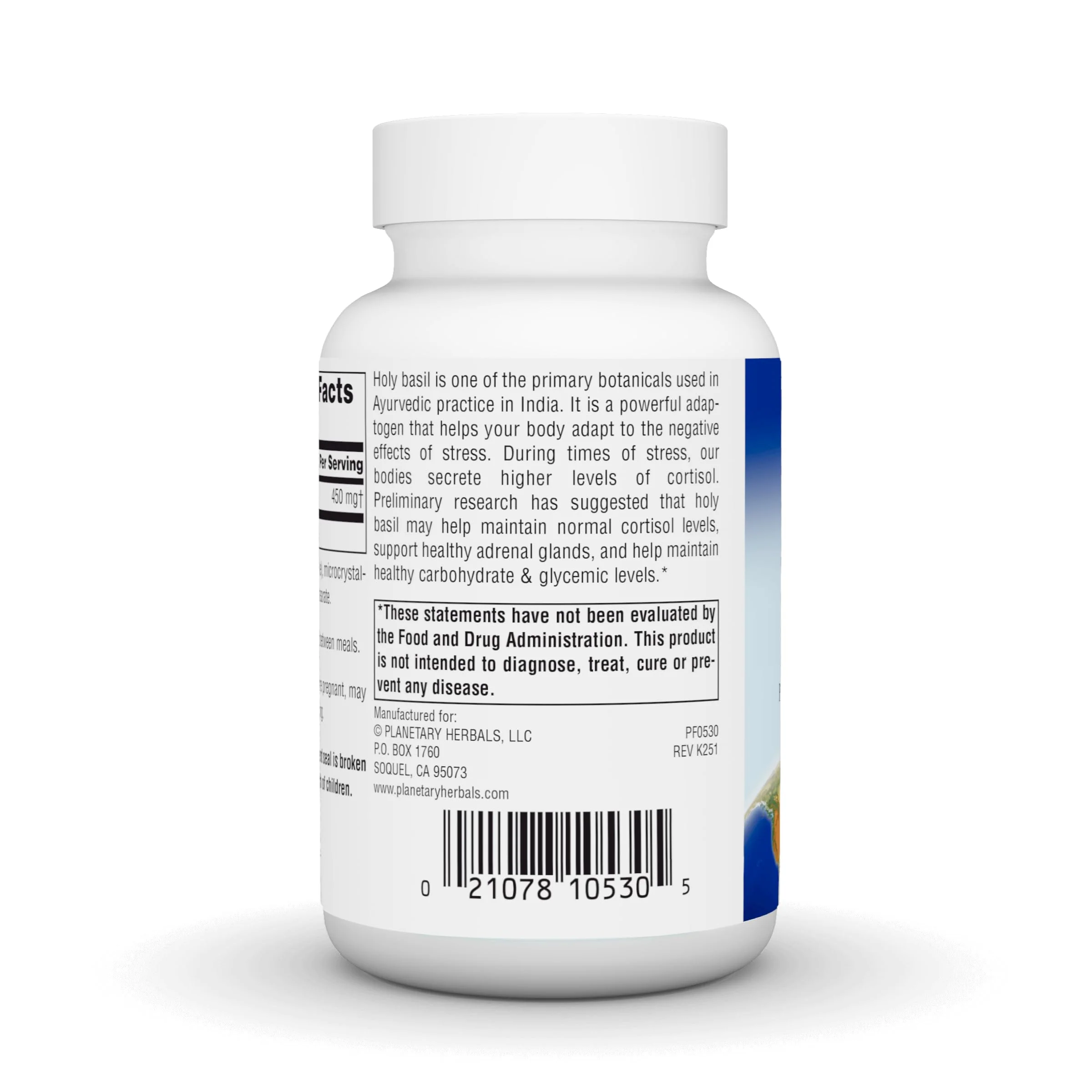 Planetary Herbals Holy Basil Capsules, 60 Count - Image 3