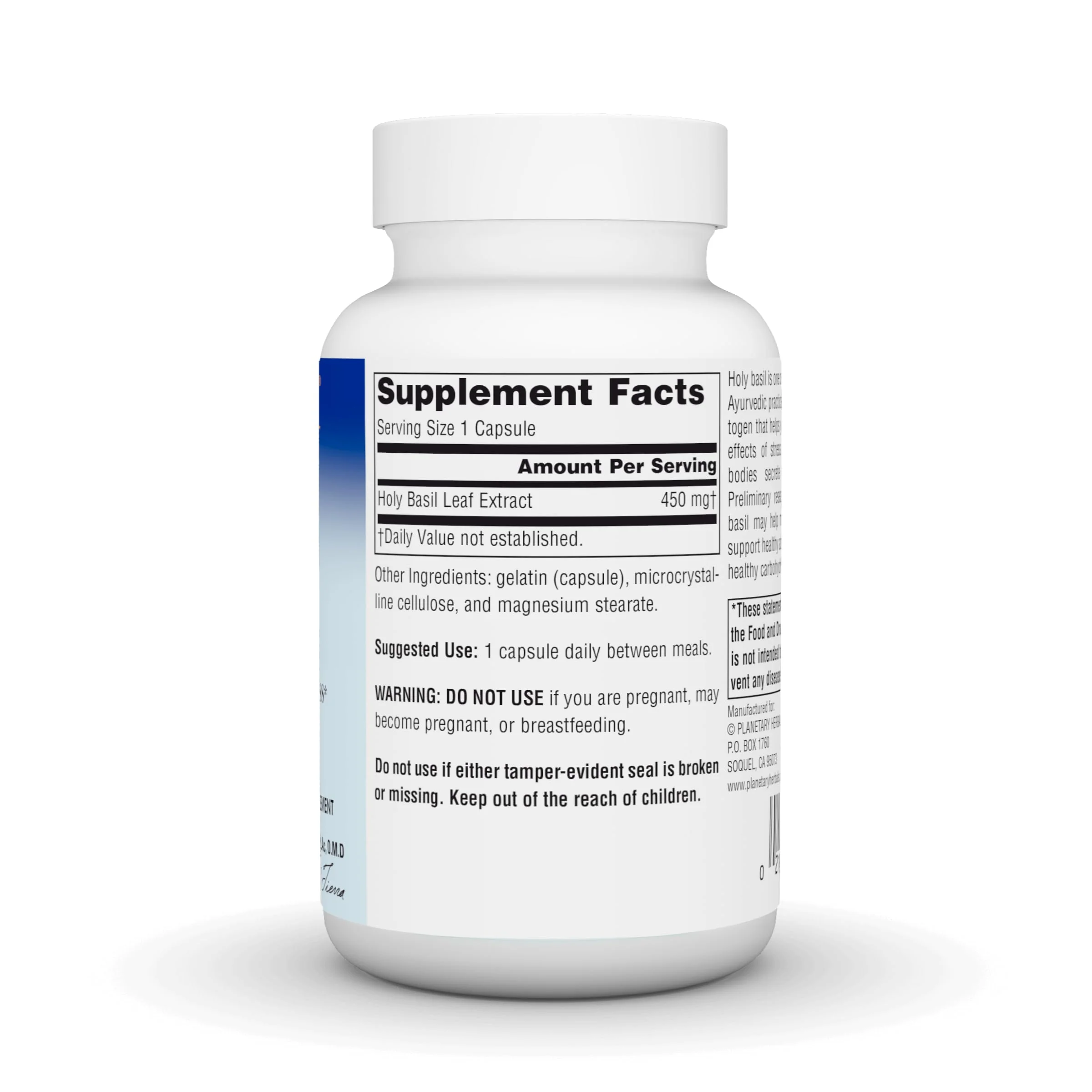 Planetary Herbals Holy Basil Capsules, 60 Count - Image 4