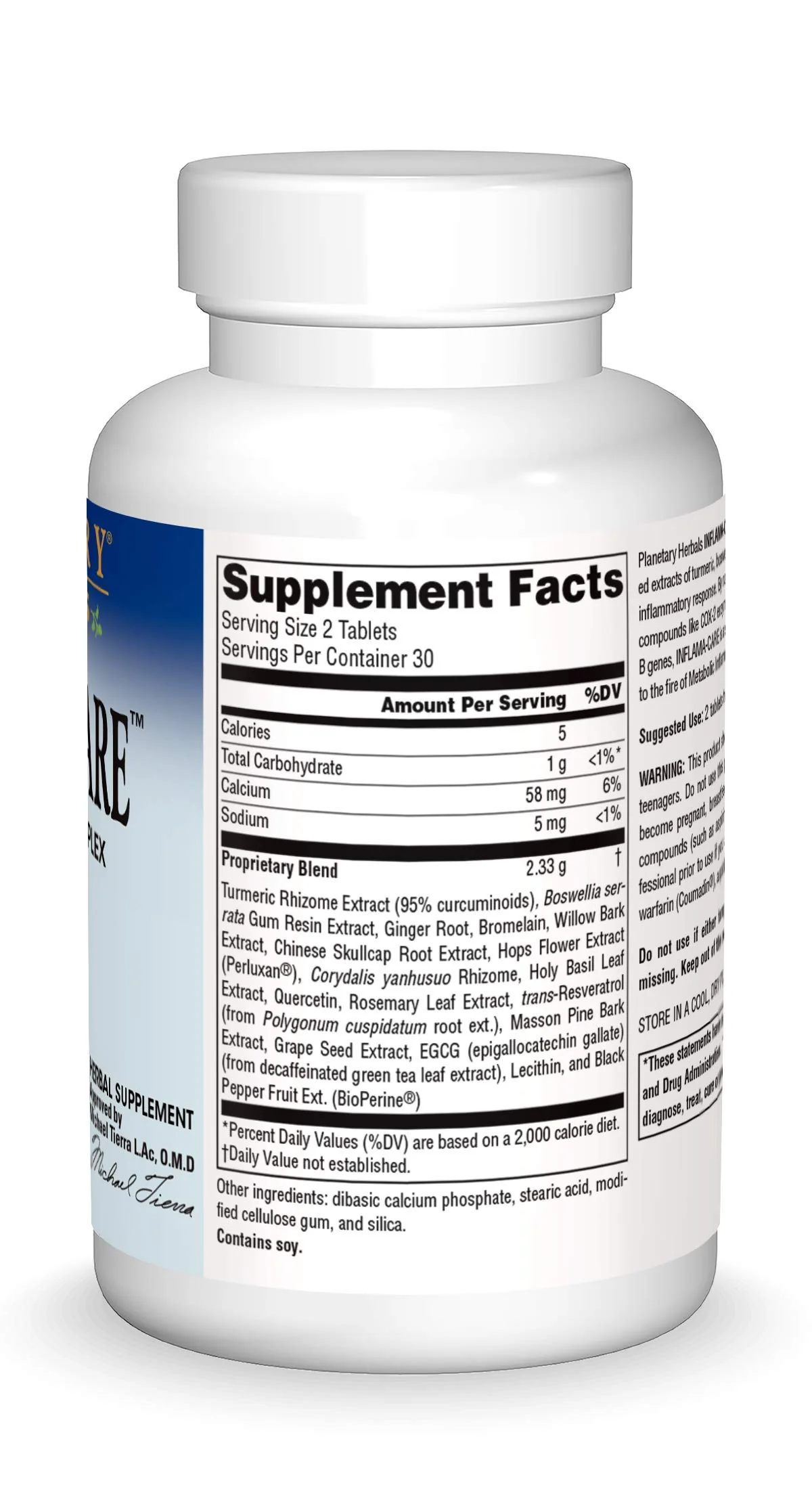 Planetary Herbals Inflama-Care 1165mg Turmeric/Boswellia Complex - 60 Tablets - Image 3