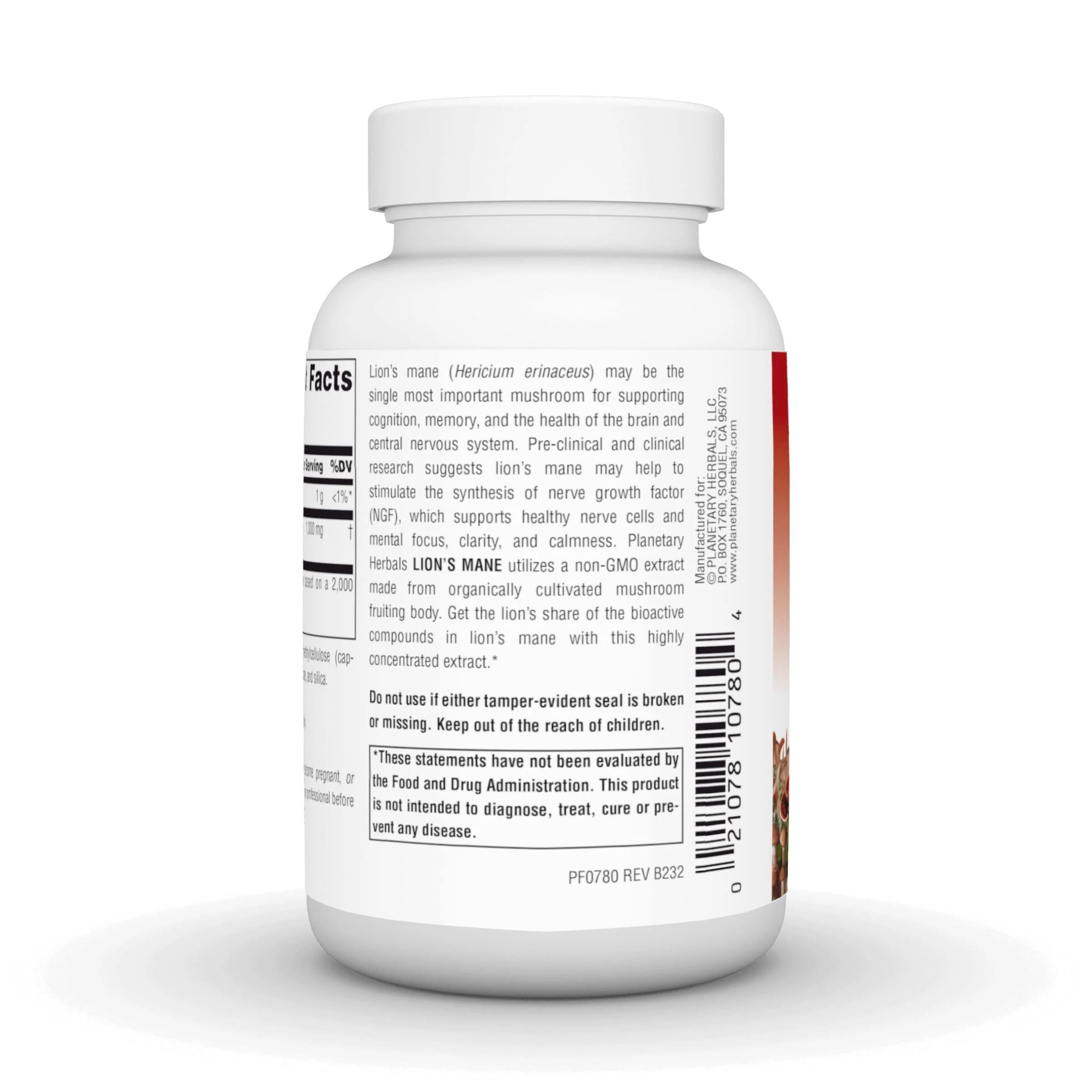 Planetary Herbals Lion's Mane, for Memory, Focus, and Mood*, 1,000 mg - 60 Vegan Capsules - Image 9