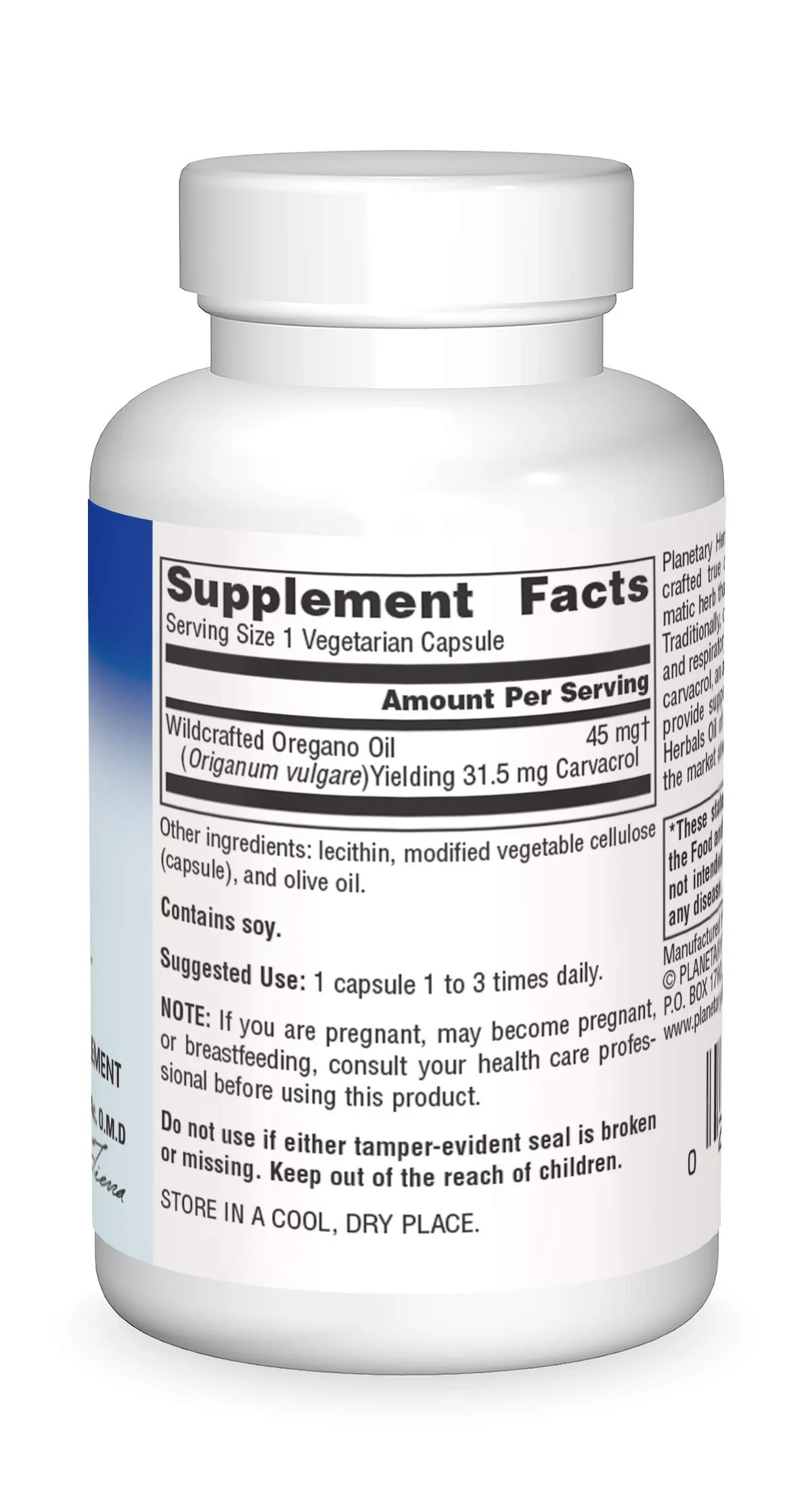Planetary Herbals Oil of Oregano Capsules, 30 Count - Image 3