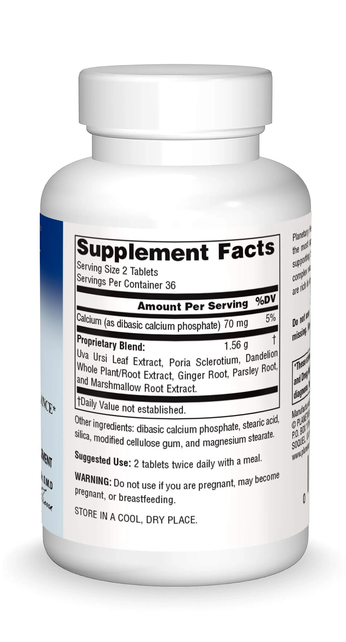 Planetary Herbals Uva Ursi Diurite, Botanical Support for Fluid Balance*, 780 mg - 72 Tablets - Image 3
