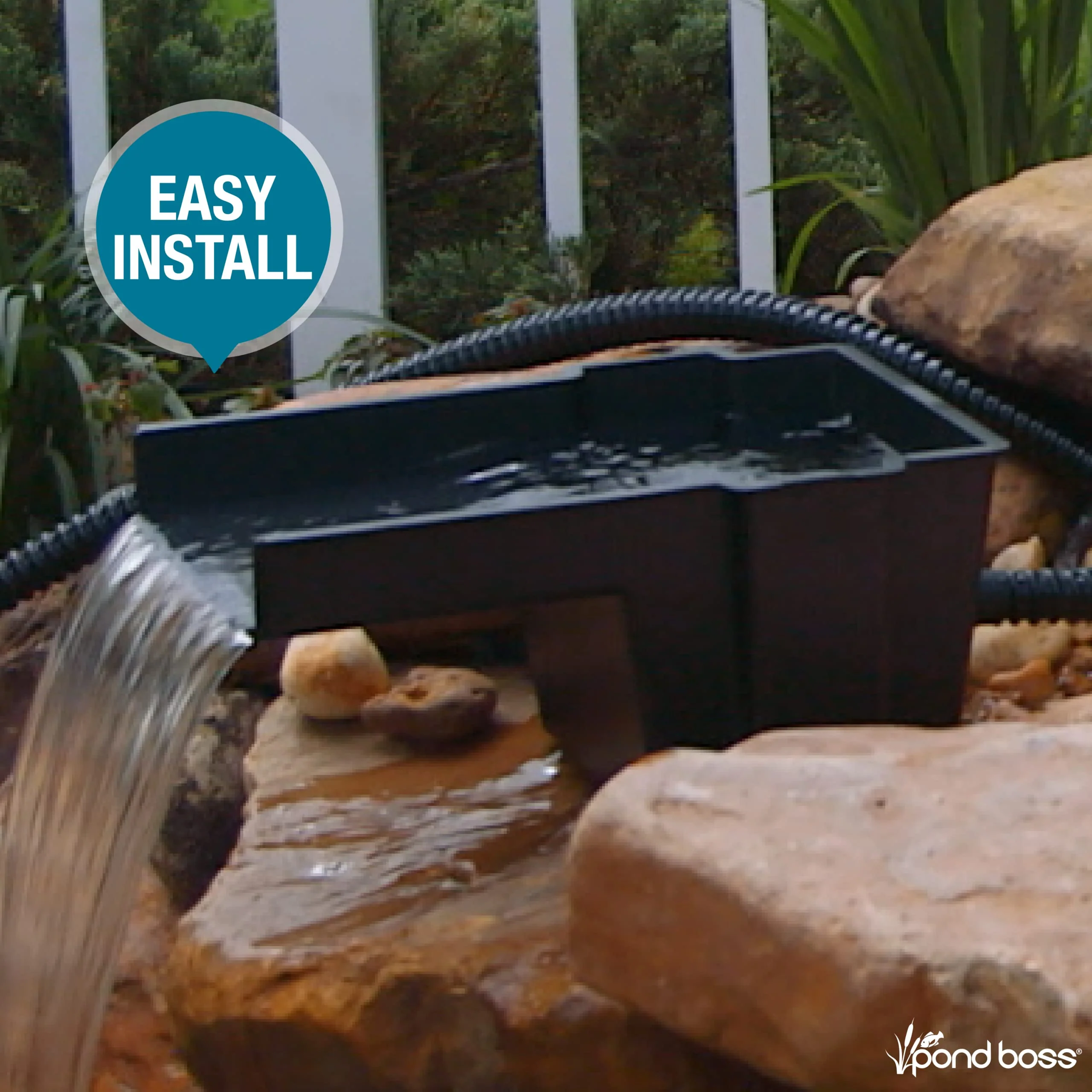 Pond boss Waterfall Spillway, 8 inch Wide Weir, Waterfall Box, Smooth Flow, Durable Construction, Easy to Install, Great for Waterfalls, Pondless Water Features and Streams - Image 2