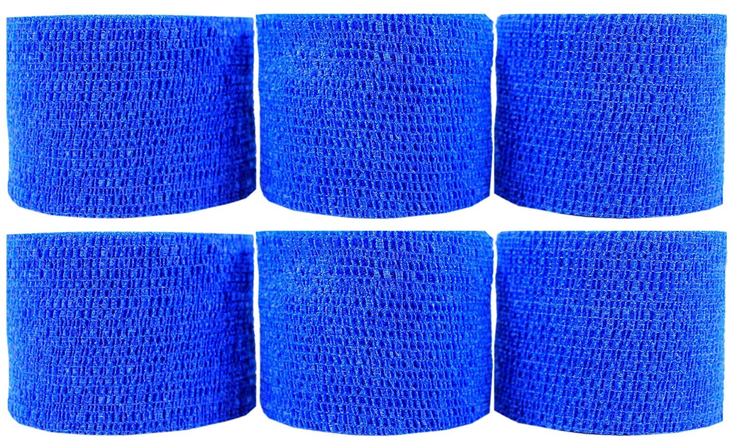 Powerflex Stretch Athletic Tape - 6 Rolls, 2", Blue
