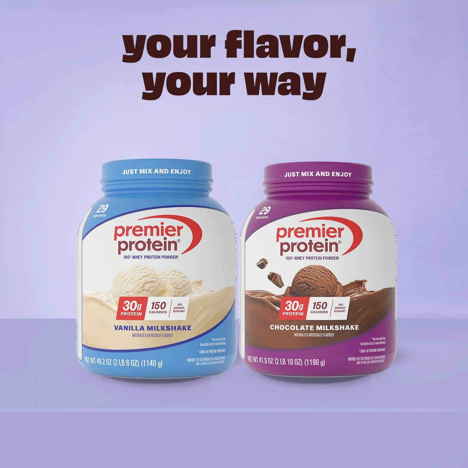 Premier Protein Powder, Chocolate Milkshake, 30g Protein, No Added Sugar, 100% Whey Protein, Keto Friendly, Soy & Gluten Free, 24.5 oz (17 Servings) - Image 2