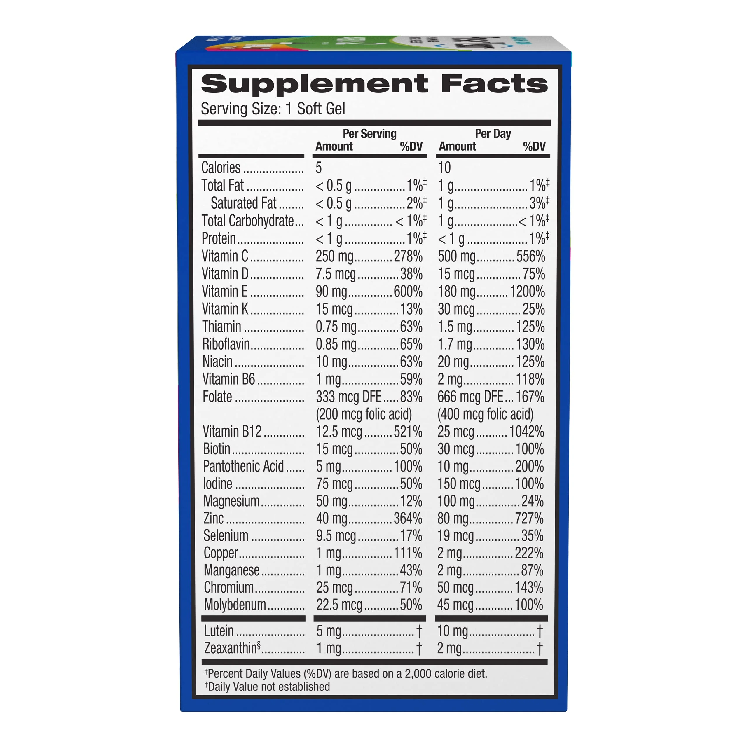 PreserVision AREDS 2 + Multivitamin, #1 Eye Doctor Recommended Brand, 2-in-1 Eye Vitamin with Lutein, Zeaxanthin, Zinc, and Vitamin C, D & E, 100 Softgels - Image 6