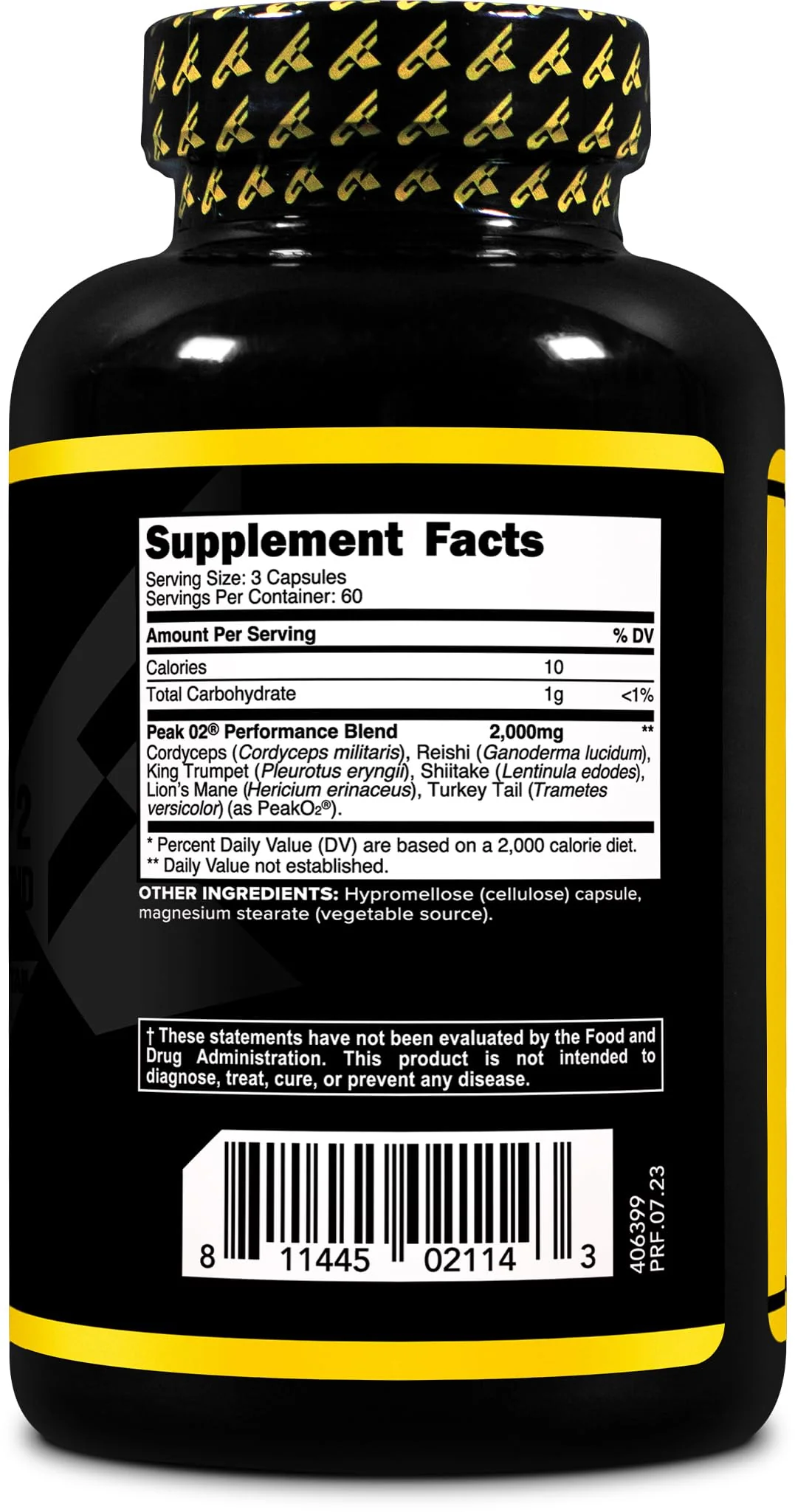 Primaforce Peak O2 Performance Mushroom Powered Oxygen Absorption Booster (180 Capsules) (2,000 mg Per Serving, 60 Servings) - Athletic Performance Supplement, Ultimate Mushroom Blend - Image 2