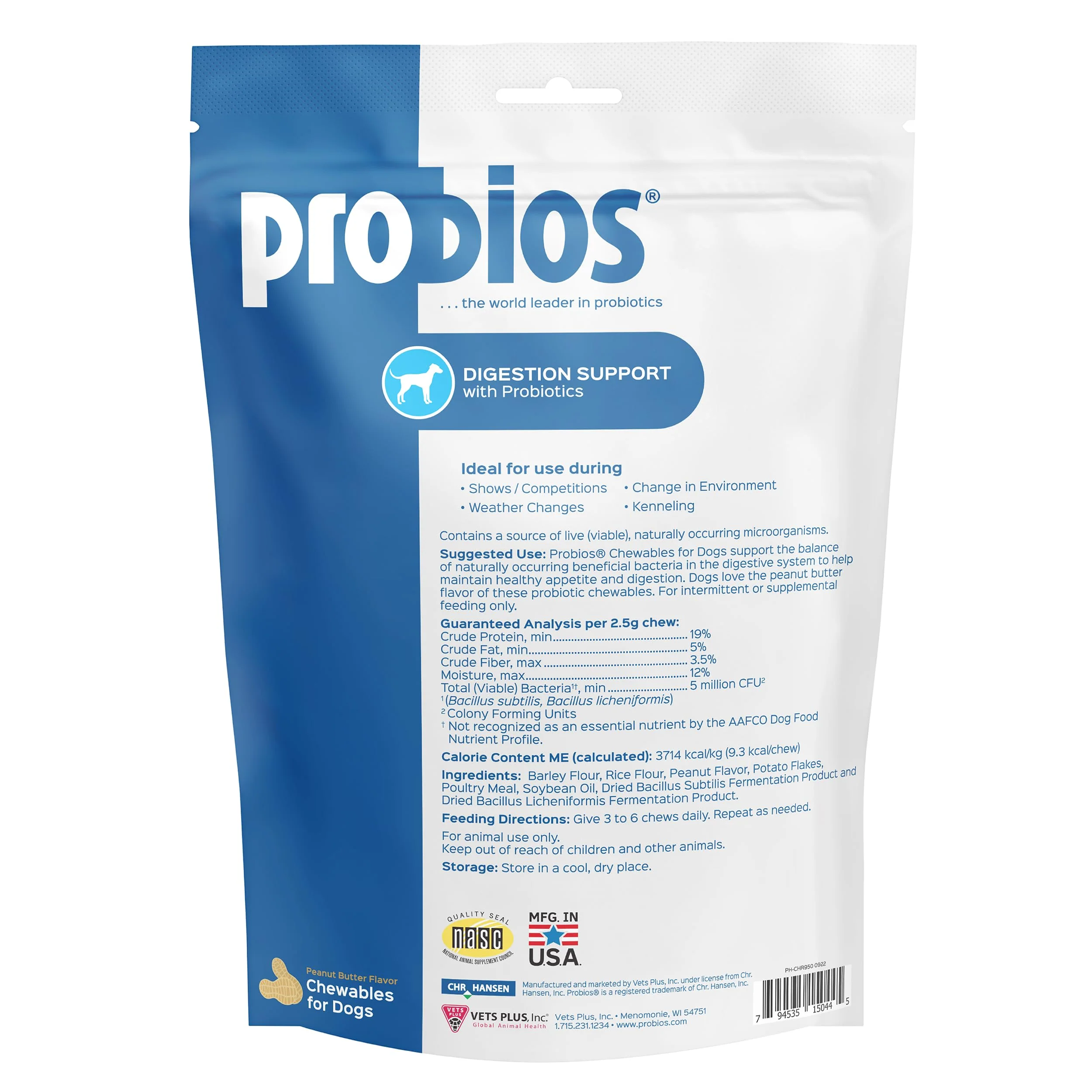 Probios Digestive Support Chewables for Dogs, Daily Probiotic Supplement for Gut Health, Digestion & Immune Support, 1 lb - Image 5
