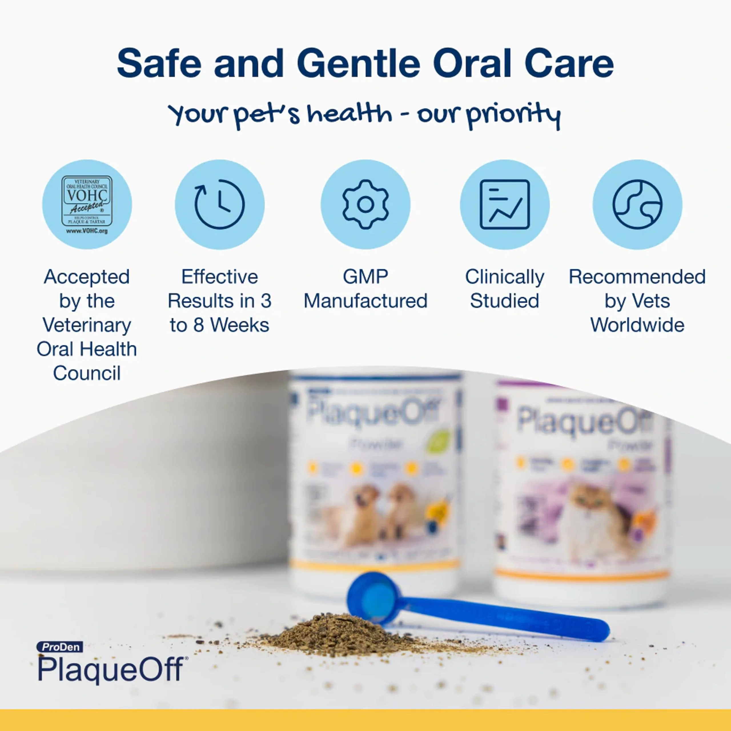 ProDen PlaqueOff Powder for Pets - Cat & Dog Breath Freshener - Plaque & Tartar Remover for Pet Oral Care - 180g - Image 9