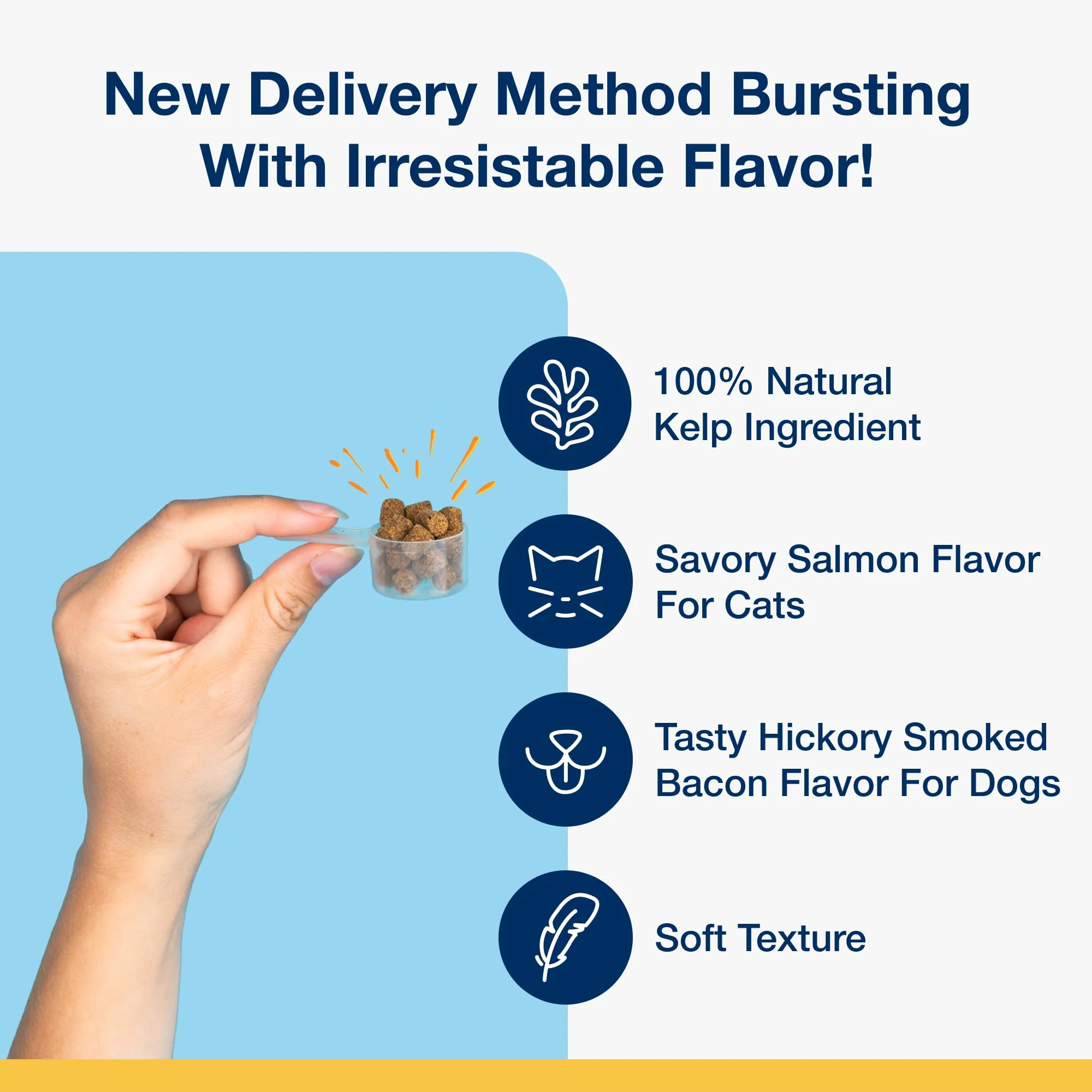 ProDen PlaqueOff Scoopables - Hickory Smoked Bacon Flavor Dental Bites for Large Dogs, Natural Kelp for Plaque & Tartar Control, Freshens Breath -Large & Giant Breed Dental Care- 45 Scoops - Image 9