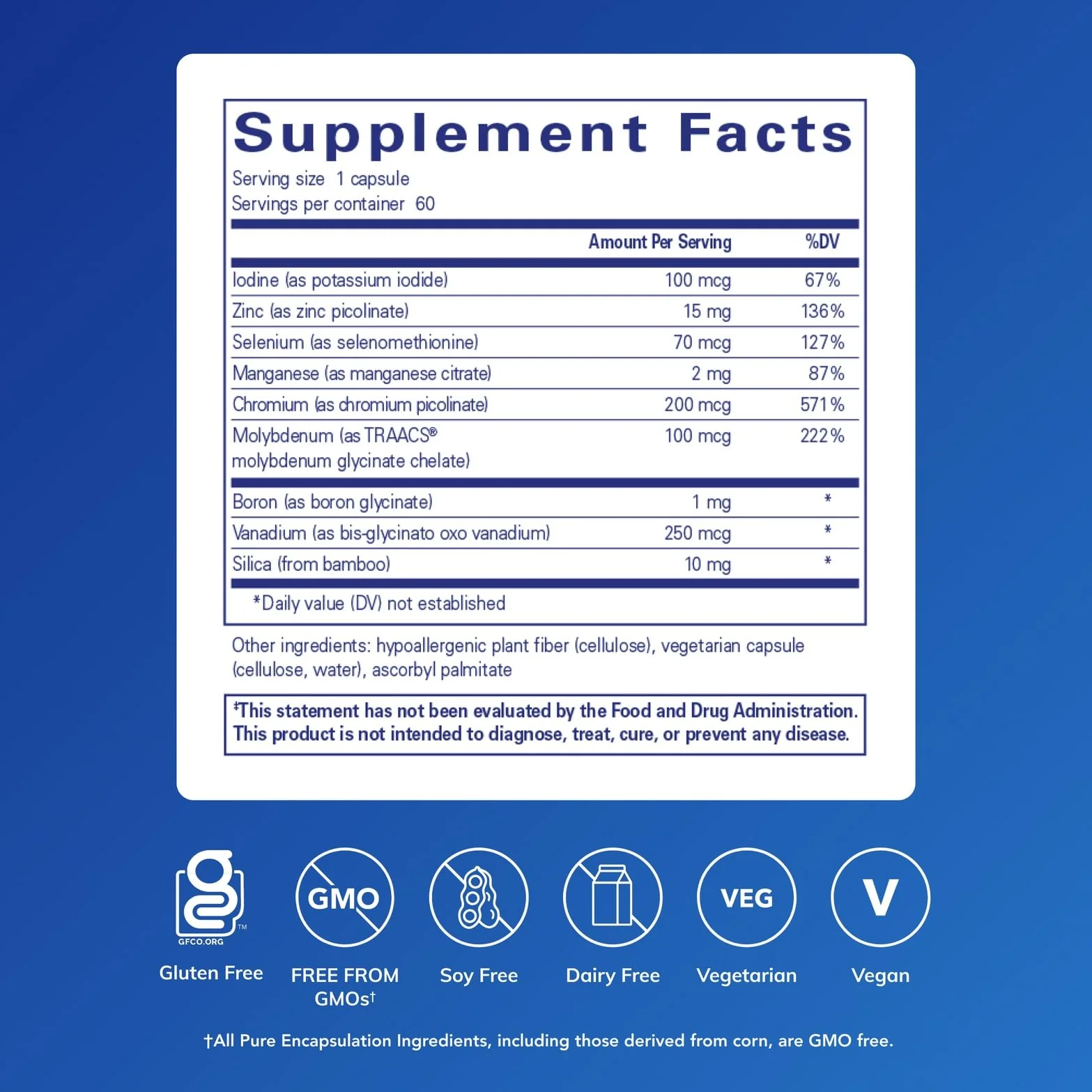 Pure Encapsulations Trace Minerals - Multimineral Supplement - Mineral Supplement - Supports Metabolism & Cellular Function* - Gluten Free & Vegan - 60 Capsules - Image 7