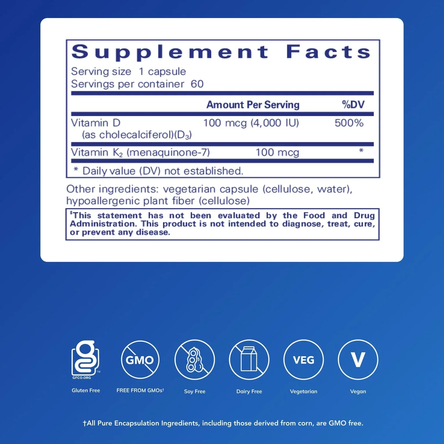 Pure Encapsulations Vitamin D3 & K2 - Bone & Vascular Health Support - Immune Function Support* - Gluten Free - Non-GMO - 60 Capsules - Image 7
