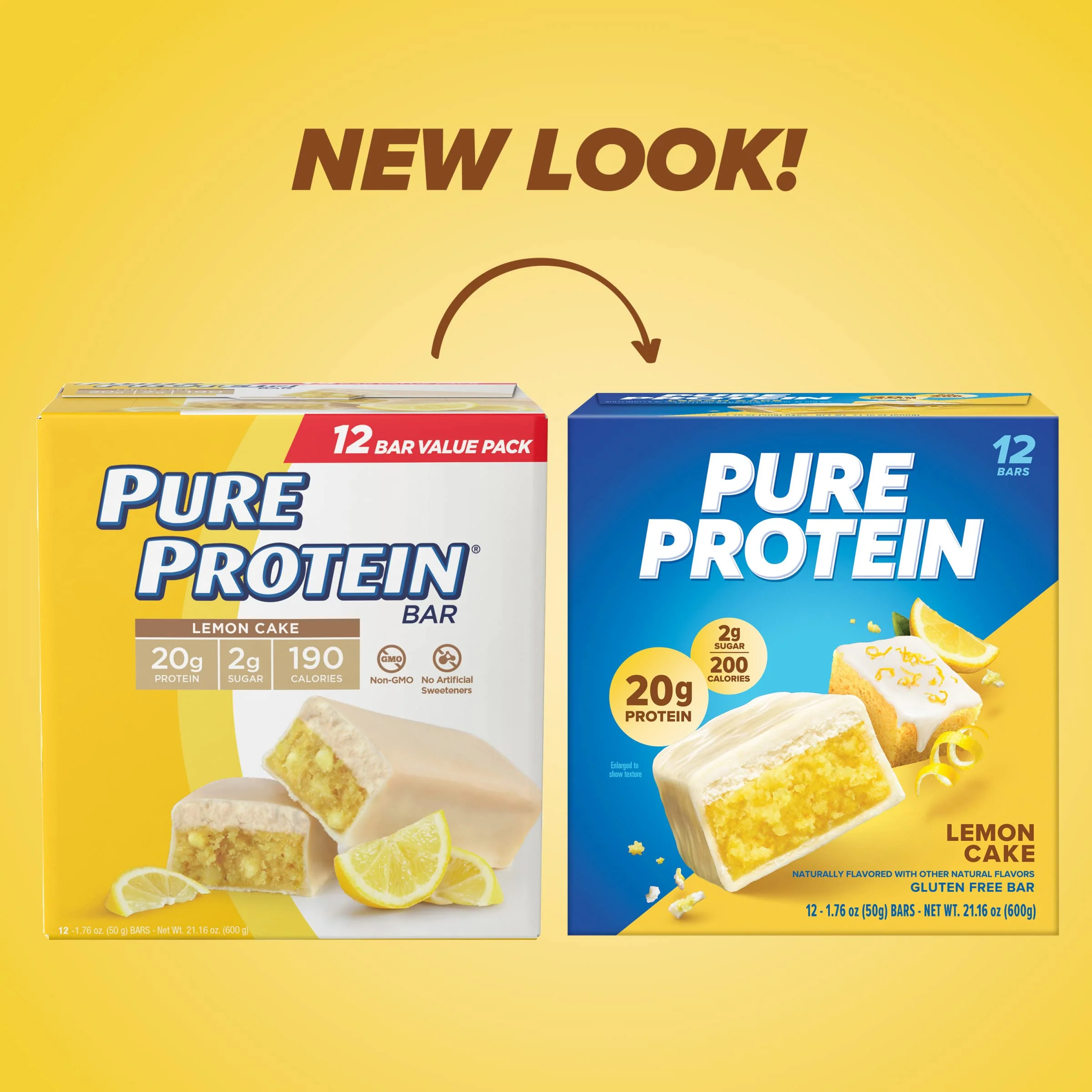 Pure Protein Pure Protein Bars, High Protein, Nutritious Snacks To Support Energy, Lemon Cake, 12 Count, 12 Count - Image 5