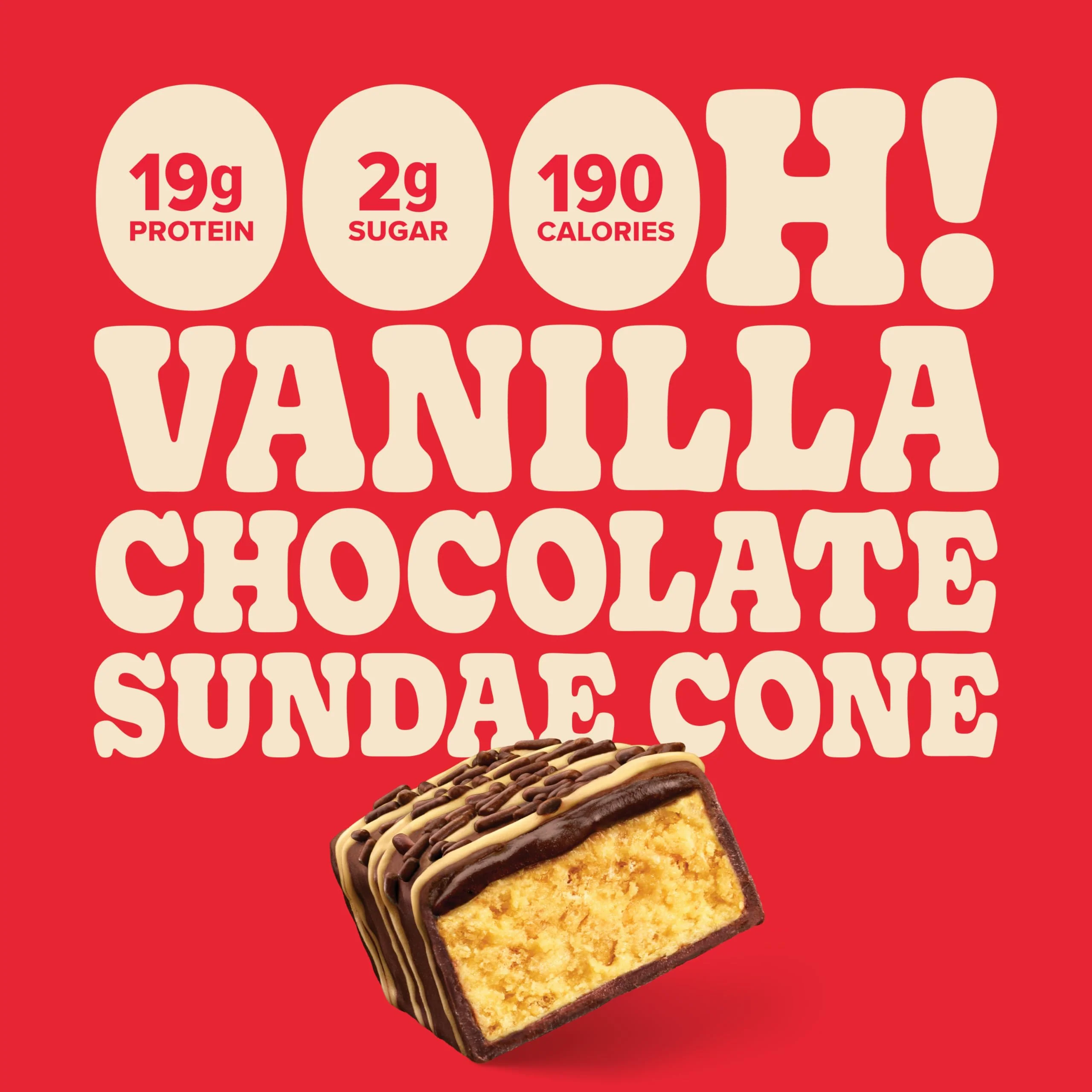 Pure Protein Sundae Cone Protein Bars – 20g Protein, 3g Sugar, 190 Calories (12 count) Low Sugar* High Protein Snack - Gluten Free - Perfect for a Healthy Snack - Image 4