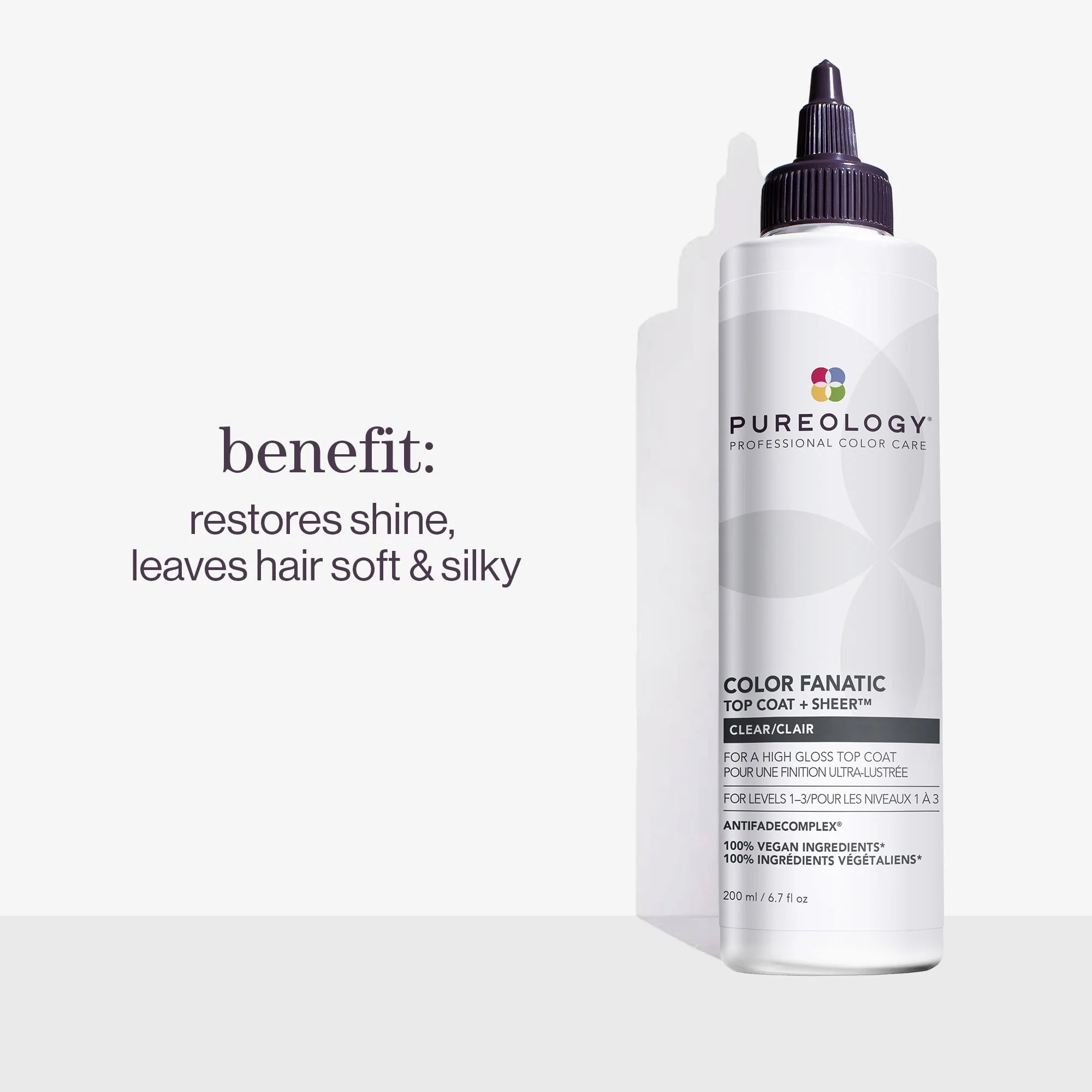 Pureology Color Fanatic Top Coat + Sheer Clear Hair Toner | Hair Gloss Treatment | Clear Hair Glaze for Brunette & Black Hair | 6.7 Fl Oz - Image 4
