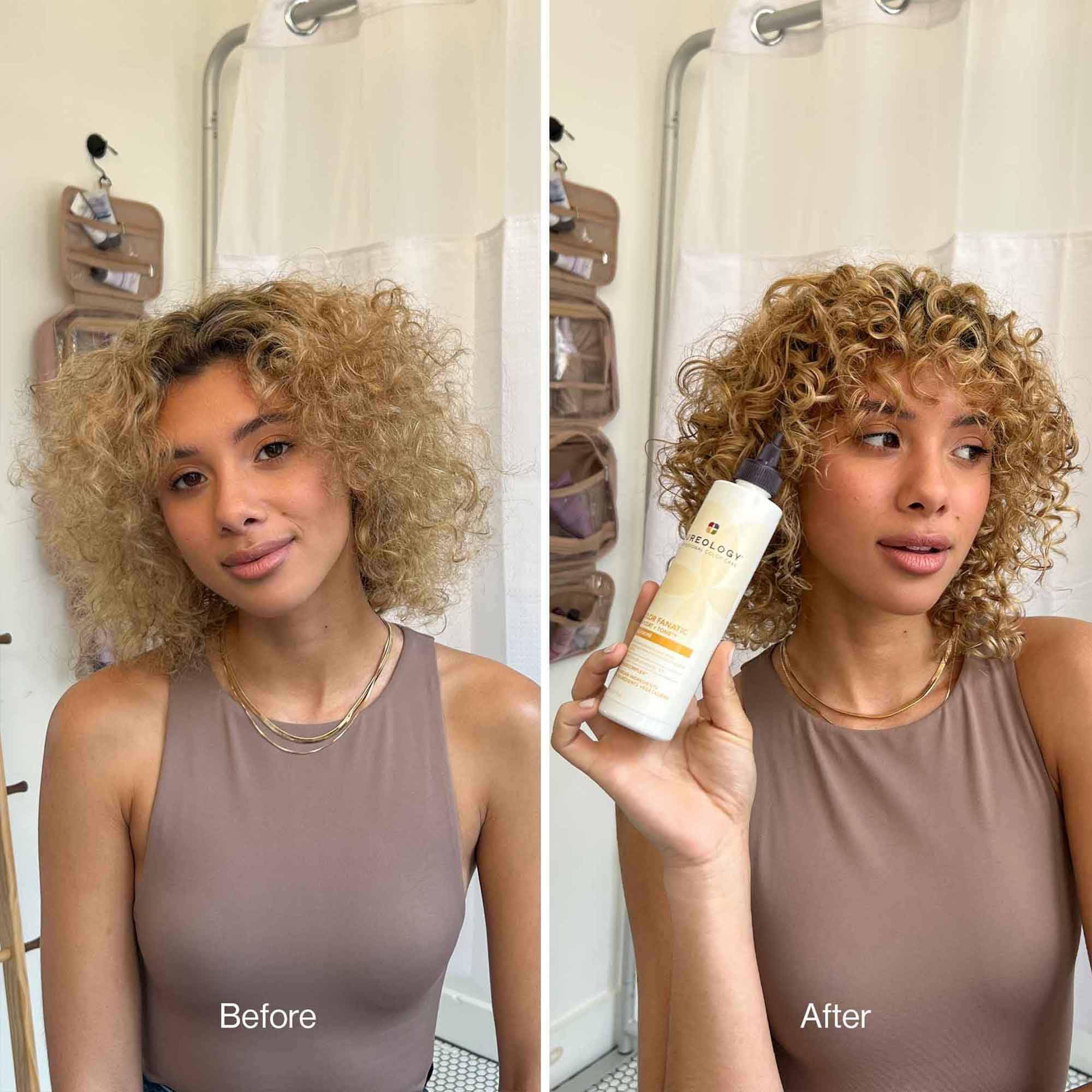 Pureology Color Fanatic Top Coat + Tone Gold High-Gloss Hair Toner | Hair Gloss for Color-Treated Hair | Glaze For Warm Strawberry Blonde Hair | 6.7 Fl Oz - Image 5