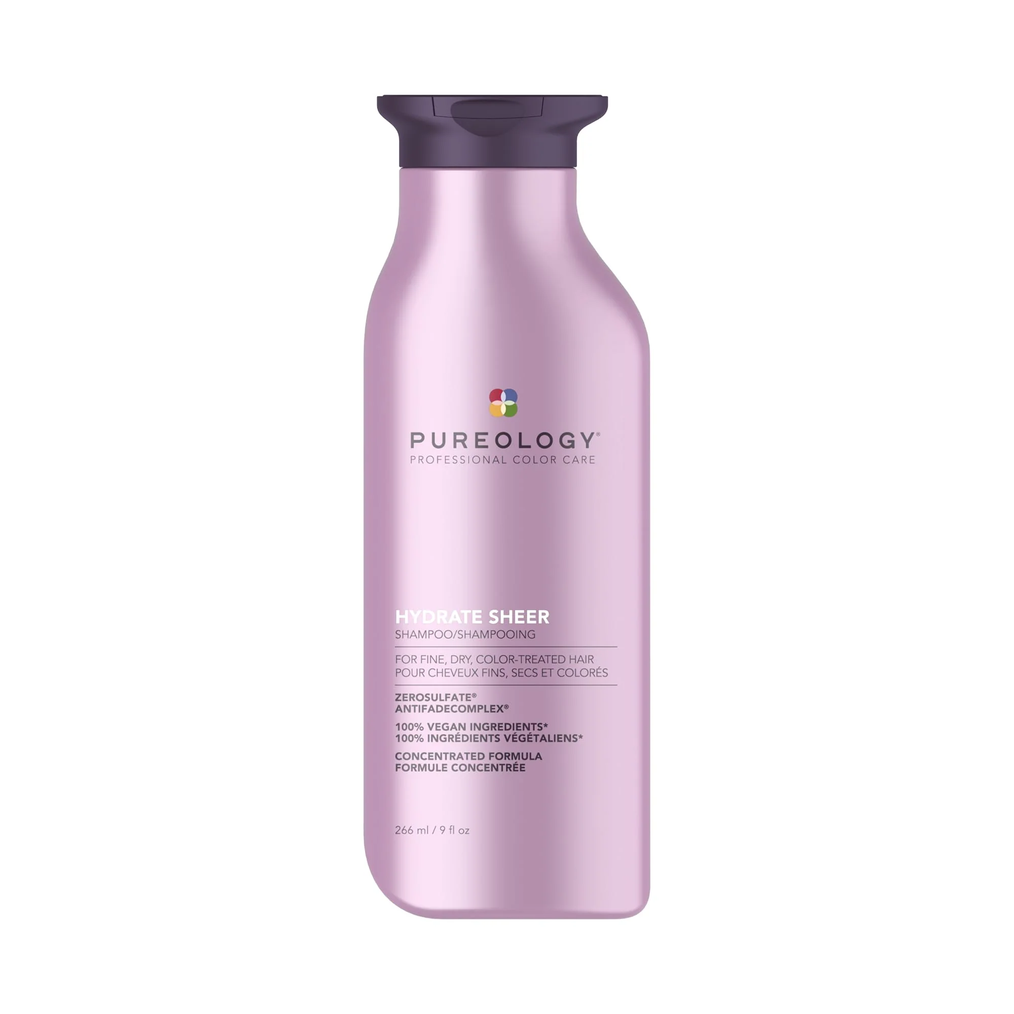 Pureology Hydrate Sheer Shampoo - Lightweight, Moisturizing Shampoo For Fine, Dry, Color Treated Hair, Sulfate-Free & Vegan