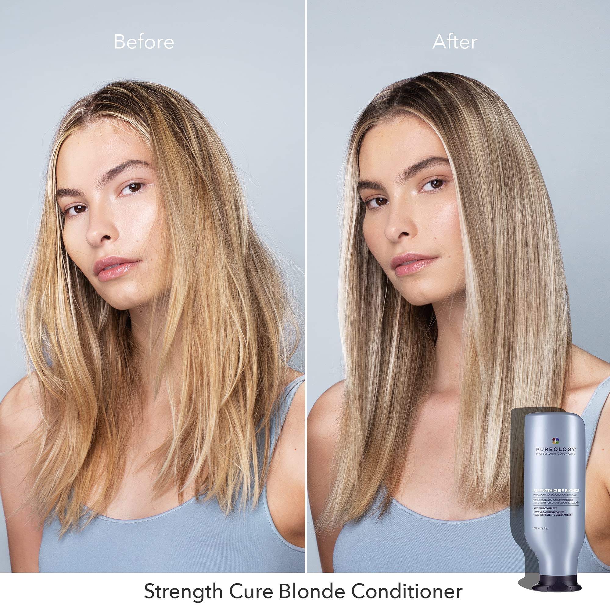Pureology Strength Cure Blonde Purple Conditioner for Blonde & Lightened Color-Treated Hair, 9 Fl Oz - Image 10