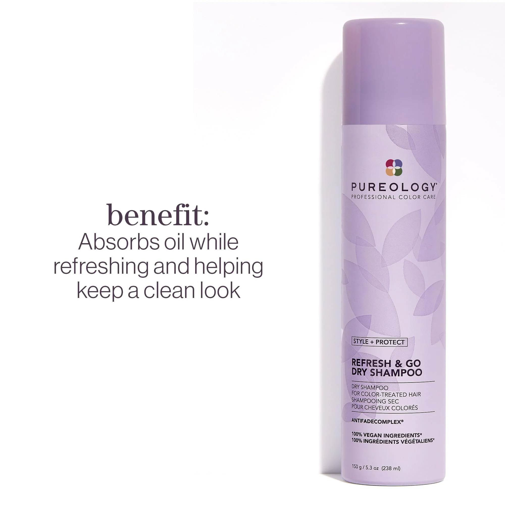 Pureology Style + Protect Refresh & Go Dry Shampoo | For Oily, Color-Treated Hair | Volumizing & Protective Dry Shampoo | Silicone-Free | Vegan | Updated Packaging | 5.3 Oz. | - Image 7
