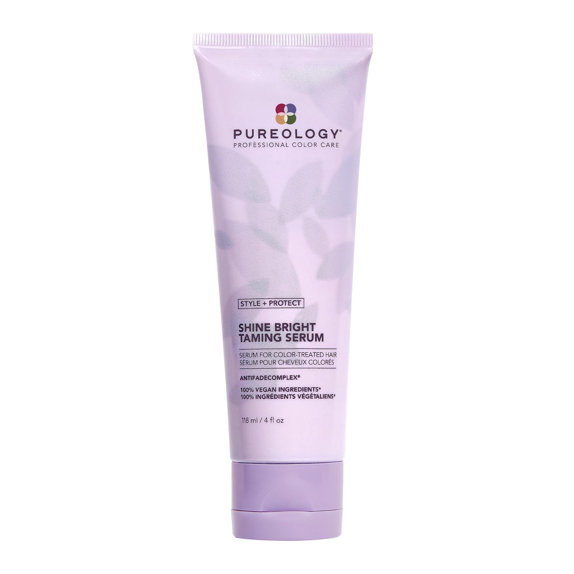 Pureology Style + Protect Shine Bright Taming Serum | For Color-Treated Hair | Shine-Enhancing, Smoothing Hair Serum | Sulfate-Free | Vegan | Updated Packaging | 4 Fl. Oz. |