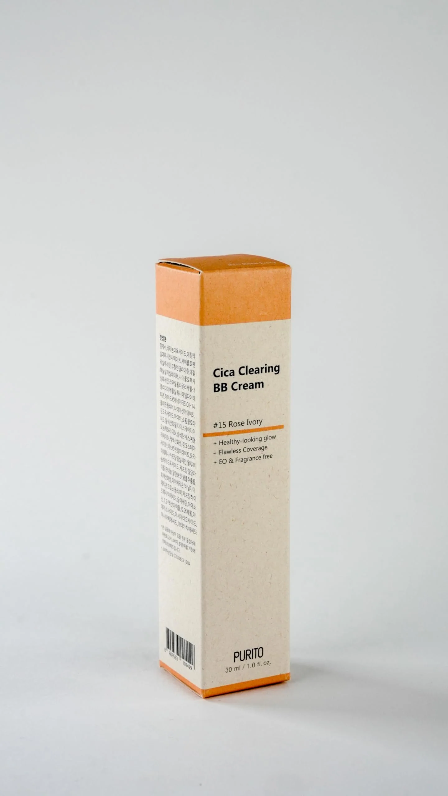 PURITO Cica Clearing BB Cream #15 Rose Ivory 1 fl.oz / 30ml, Vegan bb cream, foundation, cruelty free - Image 3