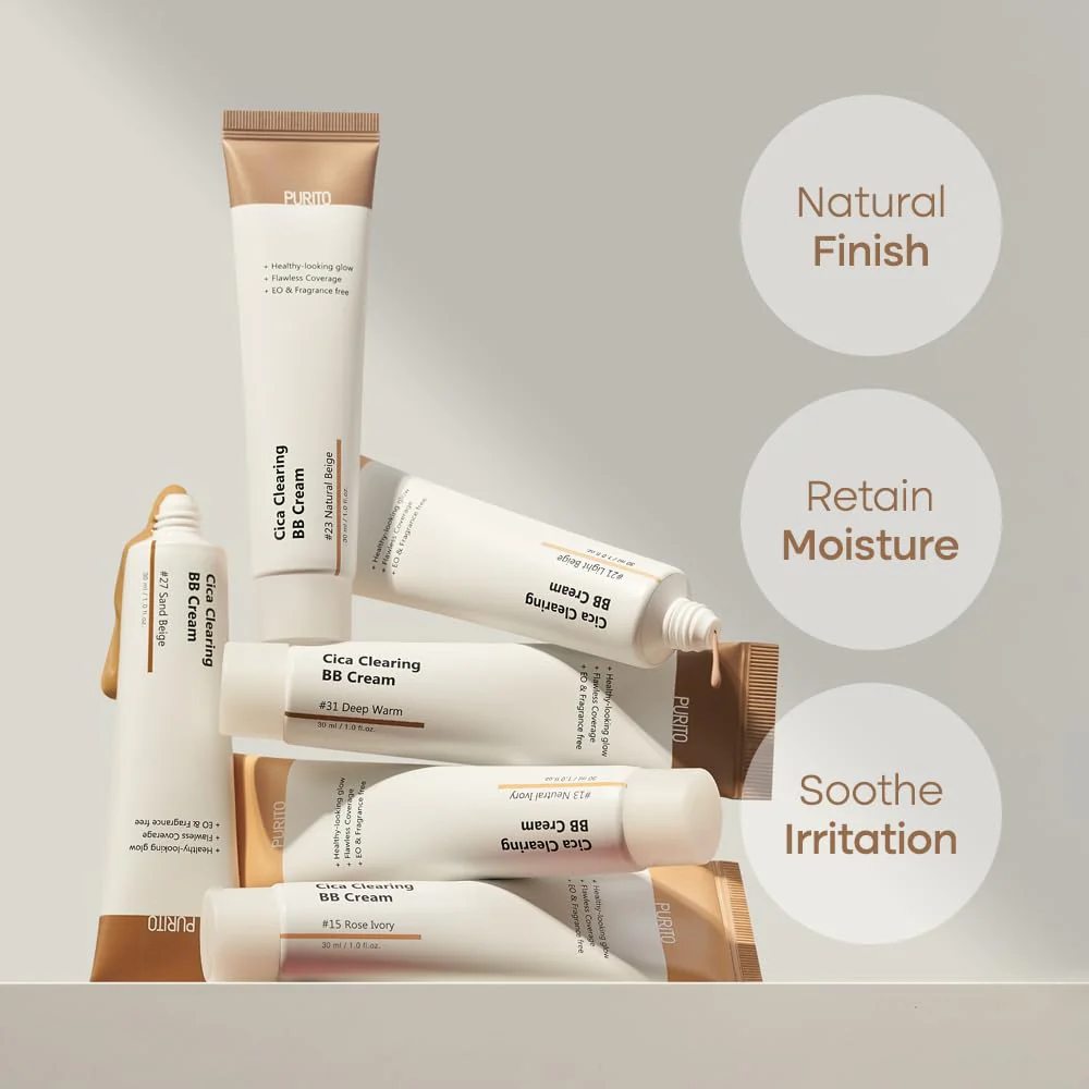 PURITO Cica Clearing BB Cream #31 Deep Warm 1 fl.oz / 30ml, Vegan bb cream, foundation, cruelty free - Image 6