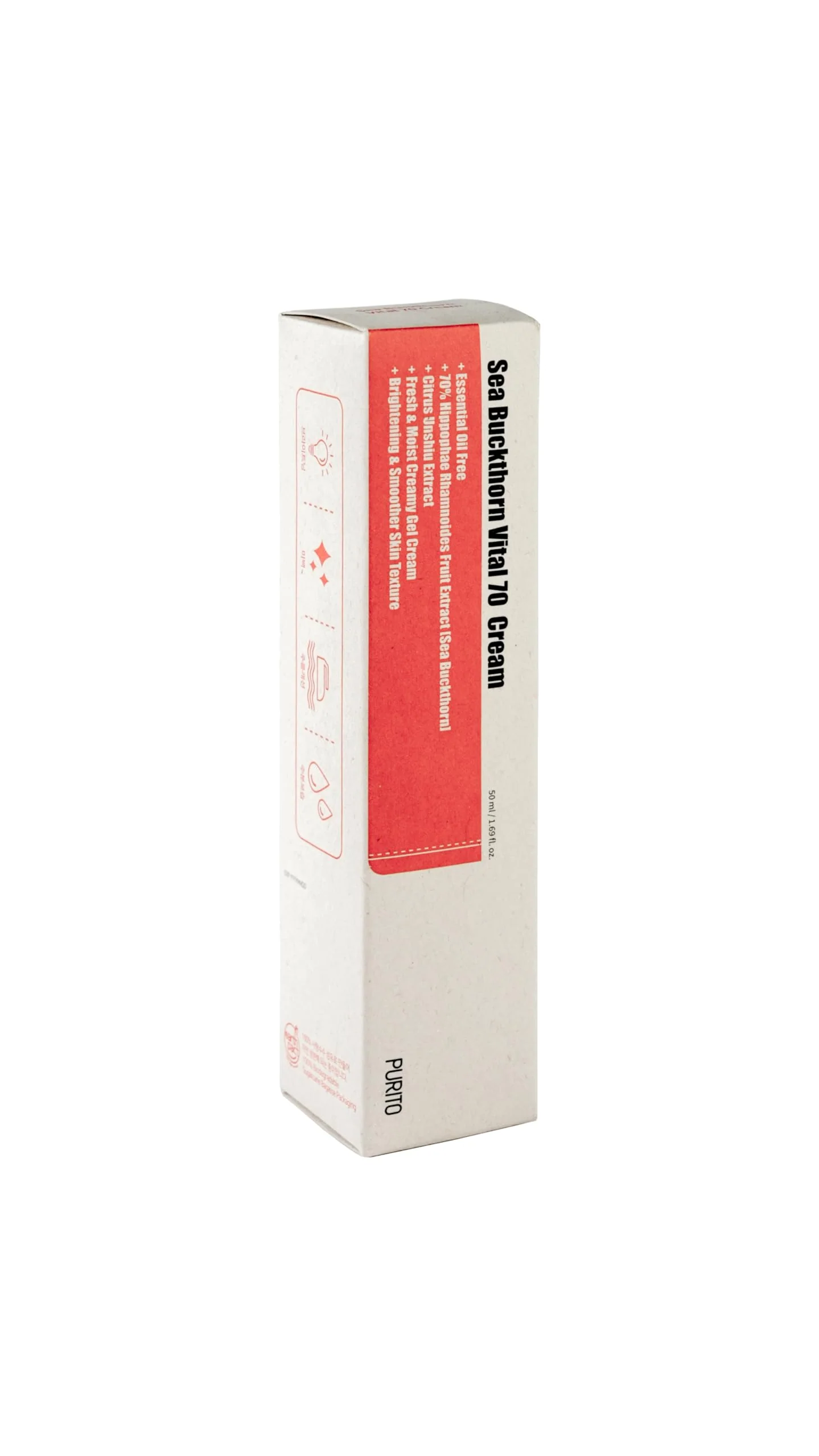 PURITO [ESSENTIAL OIL-FREE Sea Buckthorn Vital 70 Cream 50ml / 1.7 fl.oz - Image 3