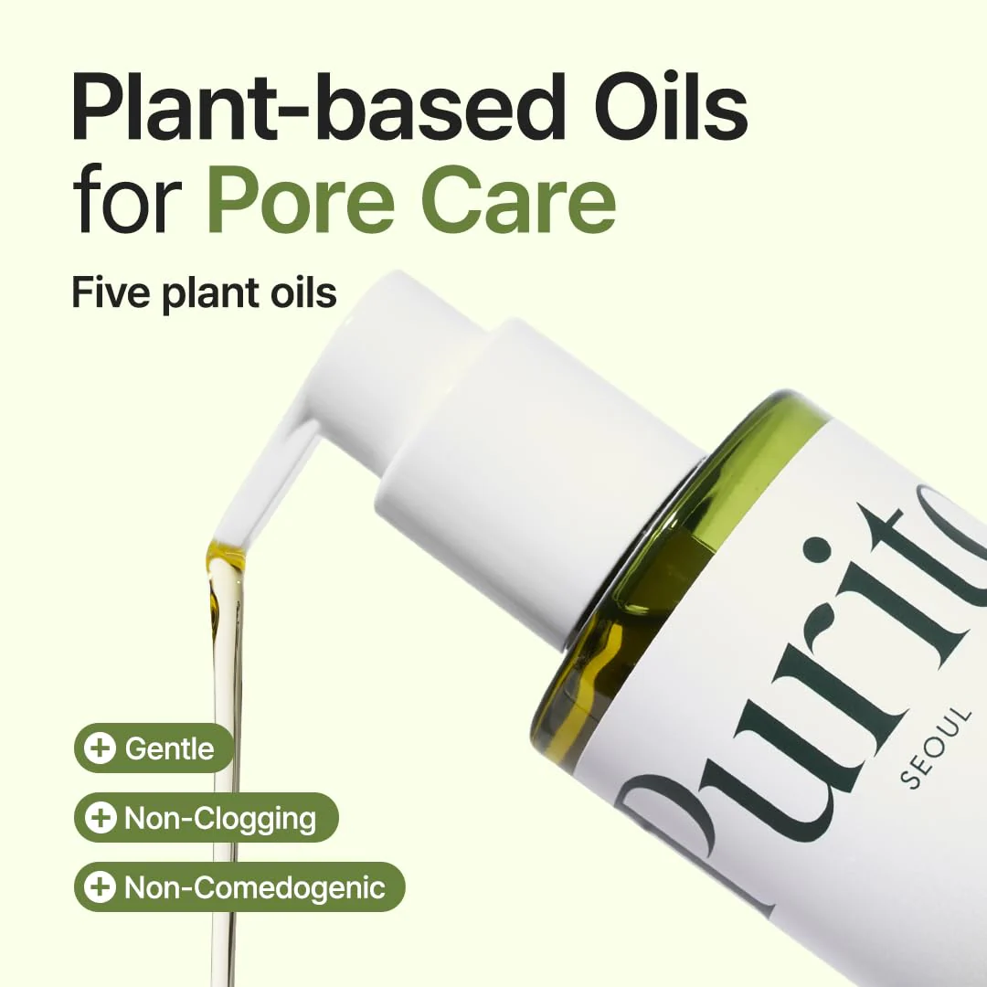PURITO From Green Cleansing Oil, Fragrance-Free Makeup Remover for Face & Eyes, Gentle Vegan Oil Cleanser for Sunscreen & Waterproof Makeup, Cruelty-Free Korean Skin Care, 6.76 fl.oz / 200ml - Image 3